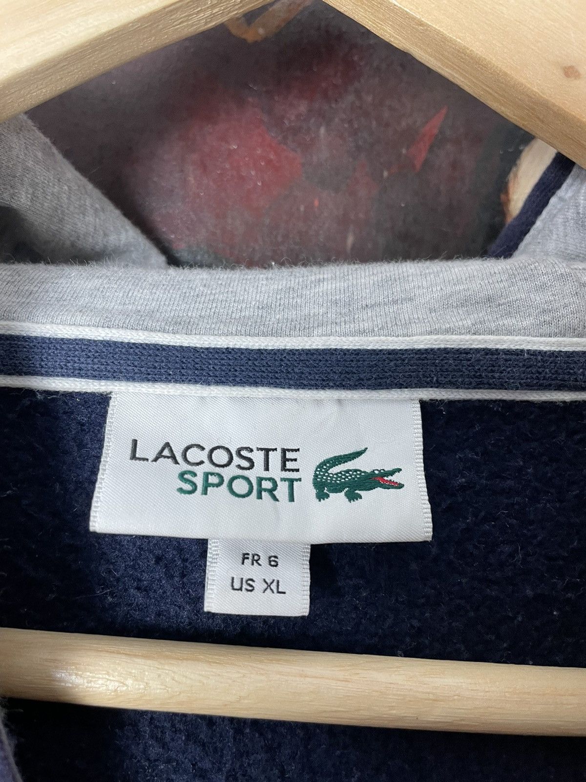 Lacoste Lacoste Zip Hoodie Navy Mini Logo Casual Basic Streetwear Size US XL / EU 56 / 4 - 3 Thumbnail