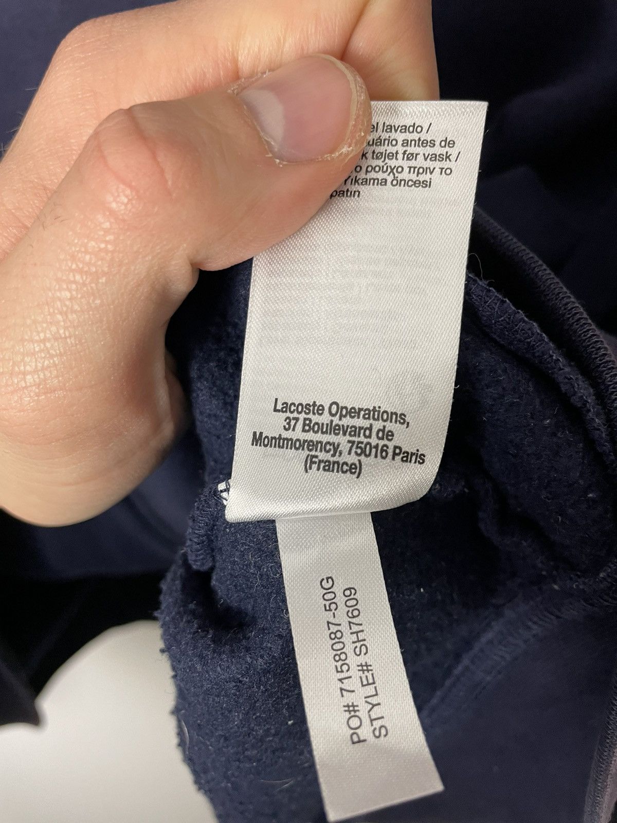 Lacoste Lacoste Zip Hoodie Navy Mini Logo Casual Basic Streetwear Size US XL / EU 56 / 4 - 5 Thumbnail