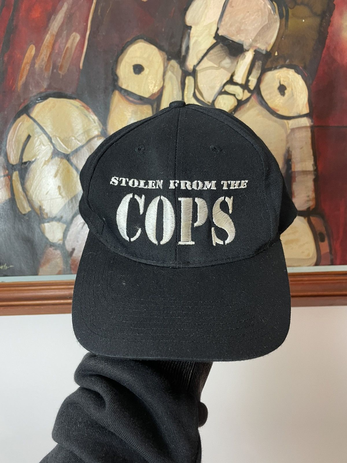 Vintage Stolen From The Cops Vintage Black White Hat Cap Snapback Size ONE SIZE - 1 Thumbnail