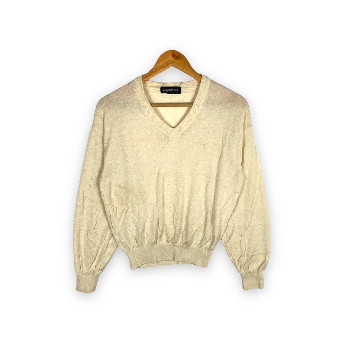 Yves Saint Laurent VINTAGE YVES SAINT LAURENT SMALL LOGO JUMPER PULLOVER Size US S / EU 44-46 / 1 - 1 Thumbnail