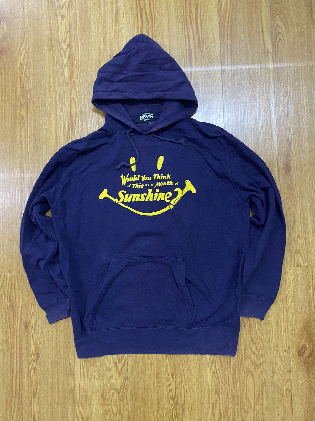Beams Plus × Vintage Vintage Beams Smiley Pullover Hoodie Size US L / EU 52-54 / 3 - 1 Thumbnail