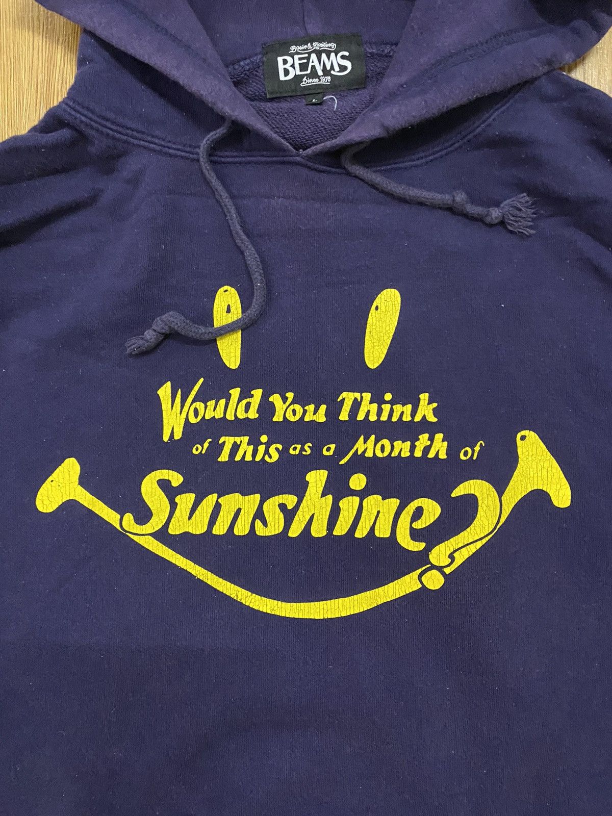 Beams Plus × Vintage Vintage Beams Smiley Pullover Hoodie Size US L / EU 52-54 / 3 - 5 Thumbnail