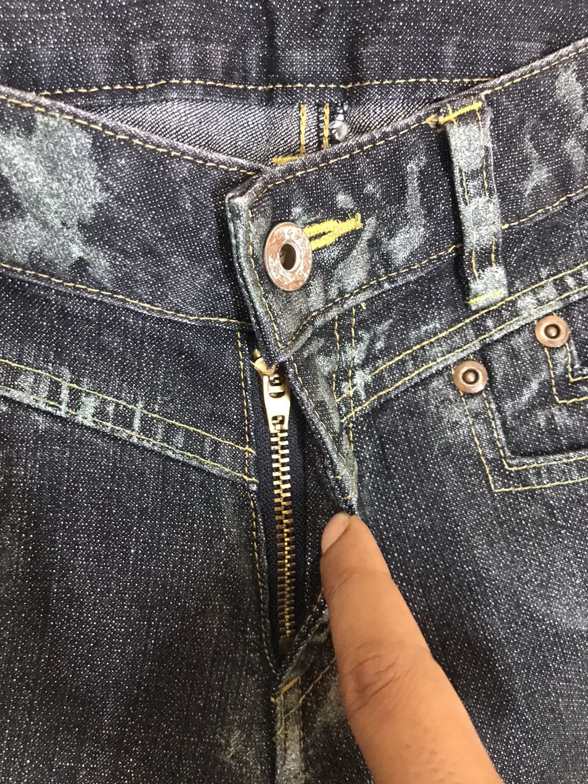 Japanese Brand × Seditionaries ‼️LA TENDA WAXED BLACK BOOTCUT DENIM NICE DESIGN ‼️ Size US 29 - 6 Thumbnail