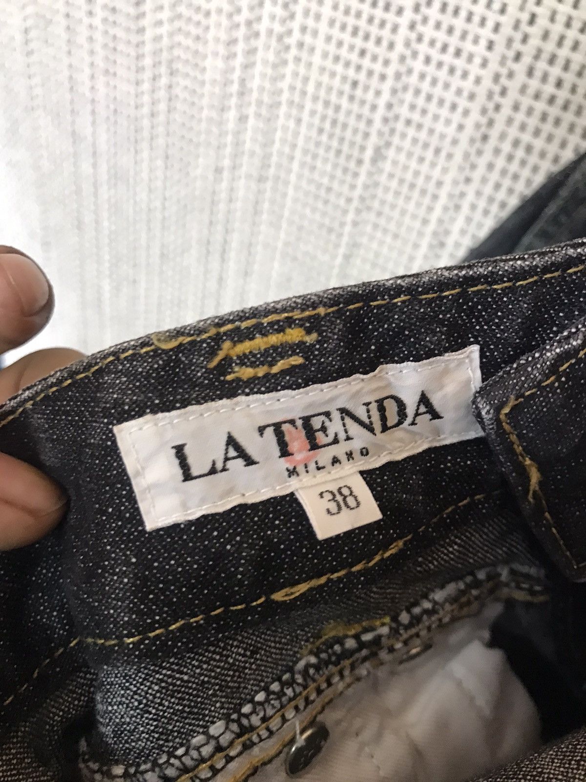 Japanese Brand × Seditionaries ‼️LA TENDA WAXED BLACK BOOTCUT DENIM NICE DESIGN ‼️ Size US 29 - 9 Thumbnail