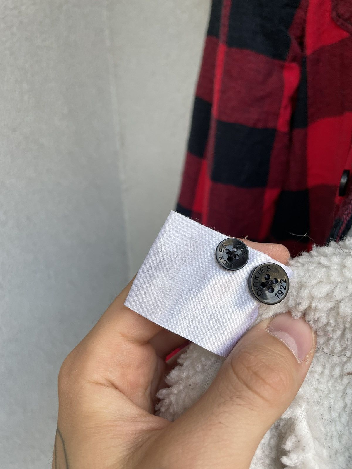 Dickies Dickies Fleece Flannel Button Up Red Black Shirt Skate Y2k Size US S / EU 44-46 / 1 - 6 Thumbnail
