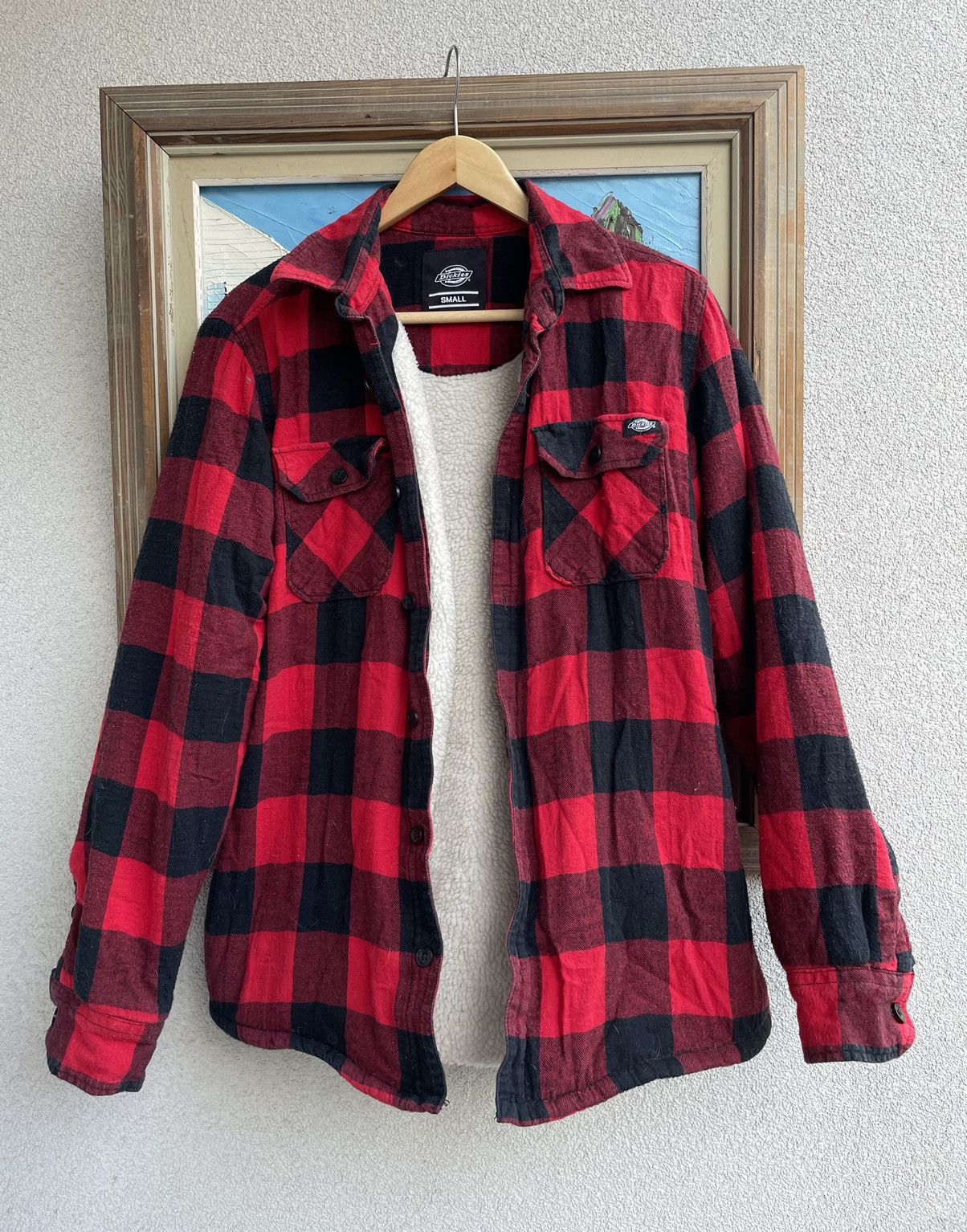 Dickies Dickies Fleece Flannel Button Up Red Black Shirt Skate Y2k Size US S / EU 44-46 / 1 - 1 Thumbnail