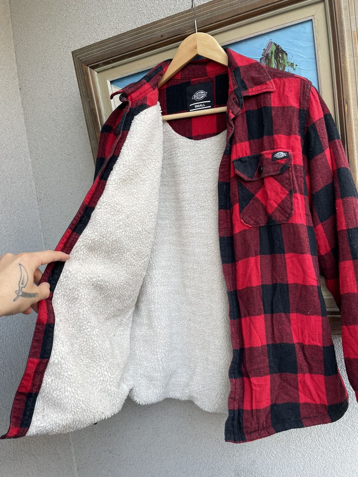 Dickies Dickies Fleece Flannel Button Up Red Black Shirt Skate Y2k Size US S / EU 44-46 / 1 - 4 Thumbnail