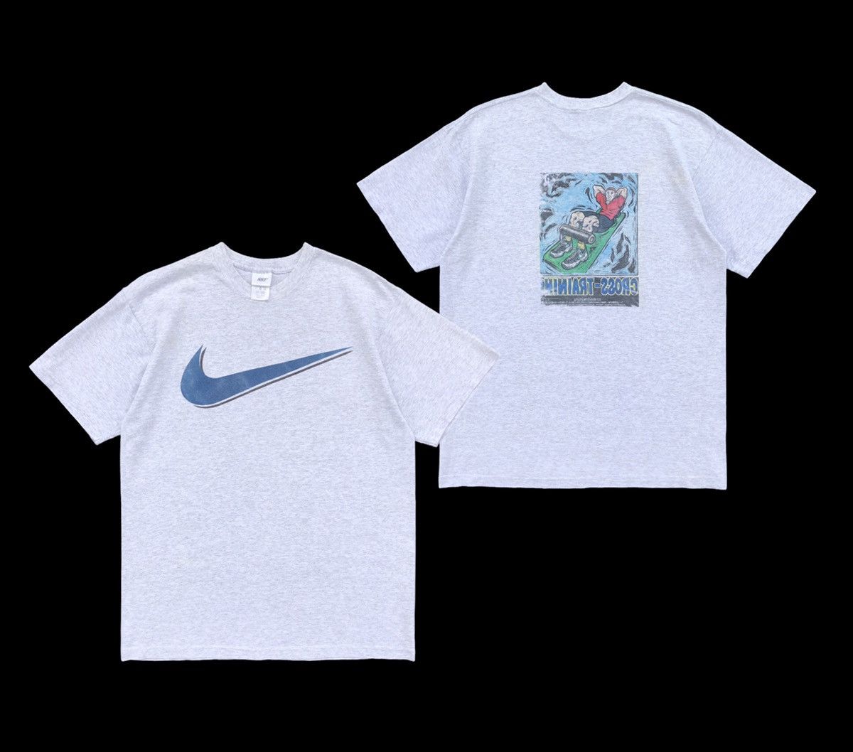 image of Made In USA x Nike VTG 90's Nike Tshirt Short Sleeve Gym Cross Training in Light Grey (Size Large)