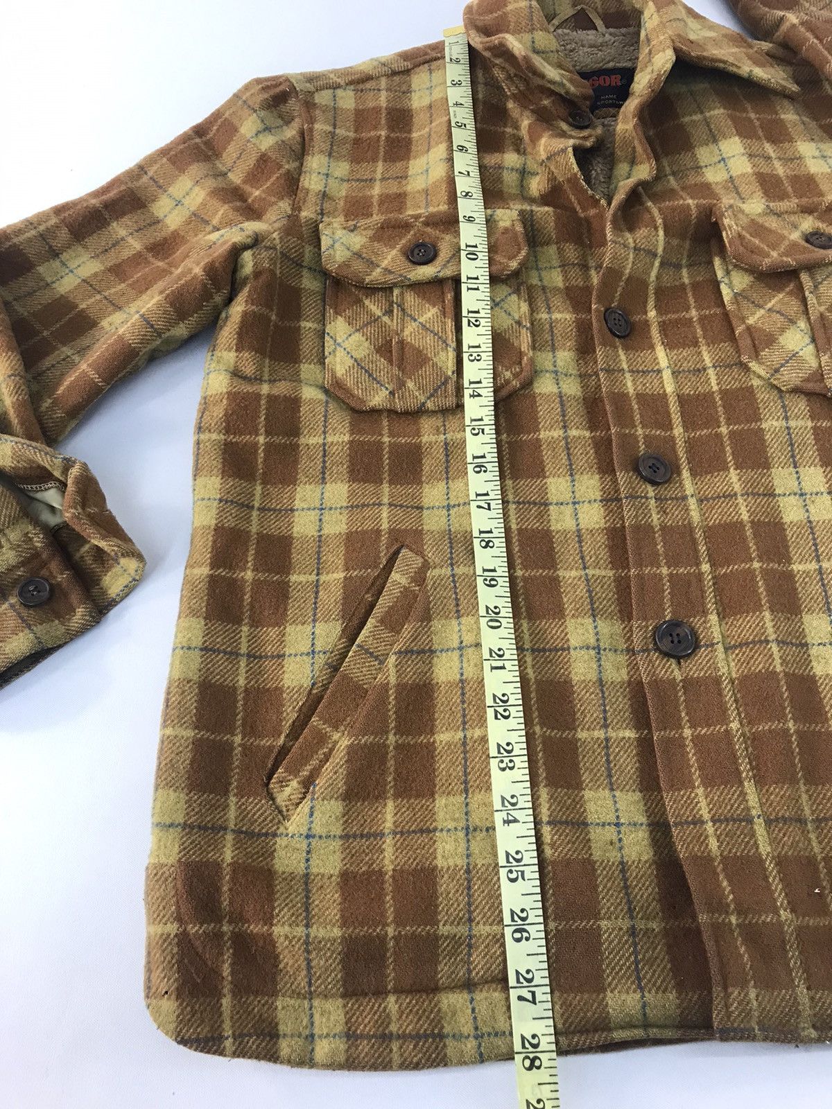 Mc Gregor Flannel Shirt Plaid Checked Sherpa K2121j