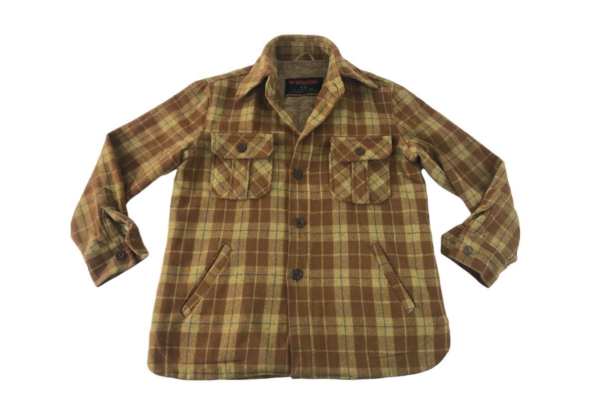 Mc Gregor Flannel Shirt Plaid Checked Sherpa K2121j