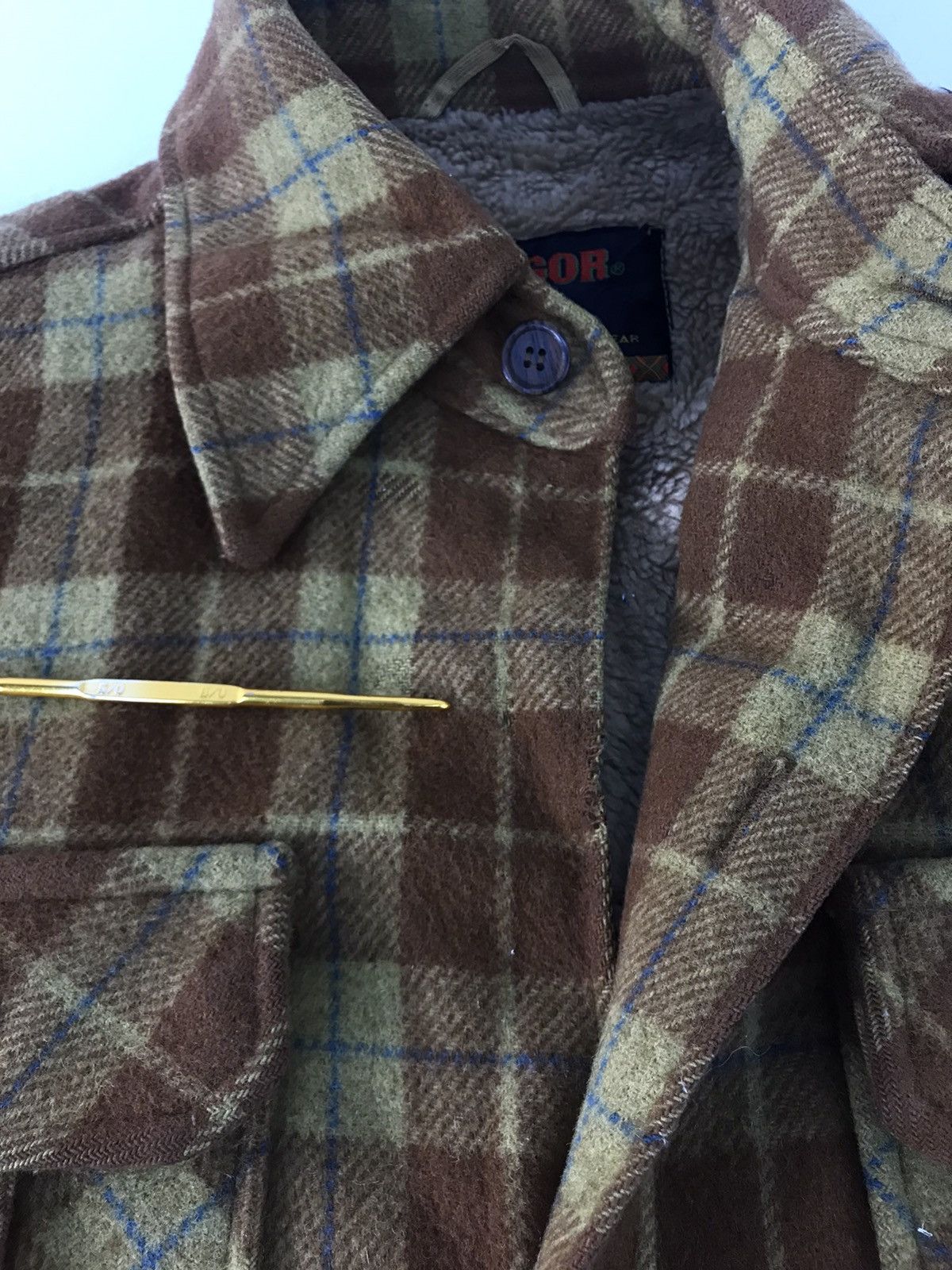 Mc Gregor Flannel Shirt Plaid Checked Sherpa K2121j
