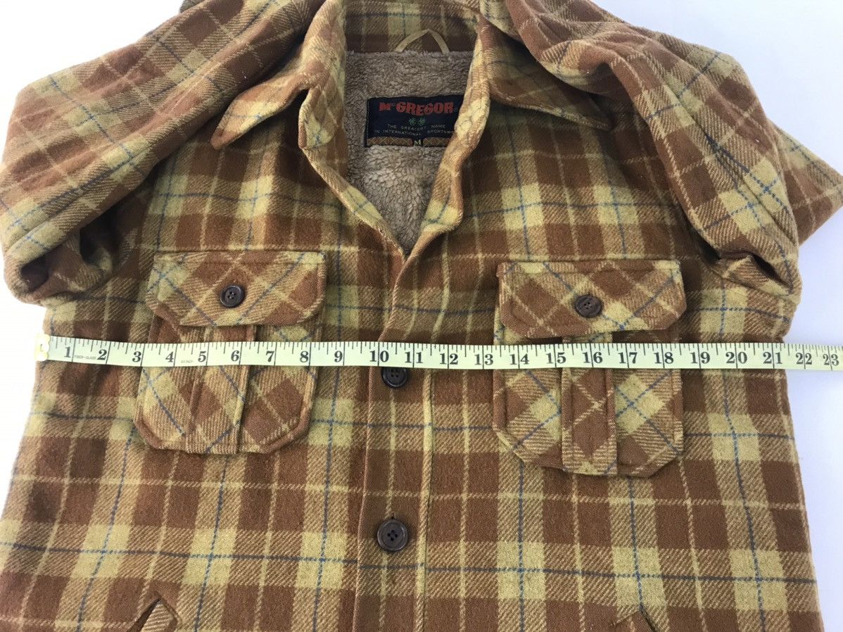 Mc Gregor Flannel Shirt Plaid Checked Sherpa K2121j