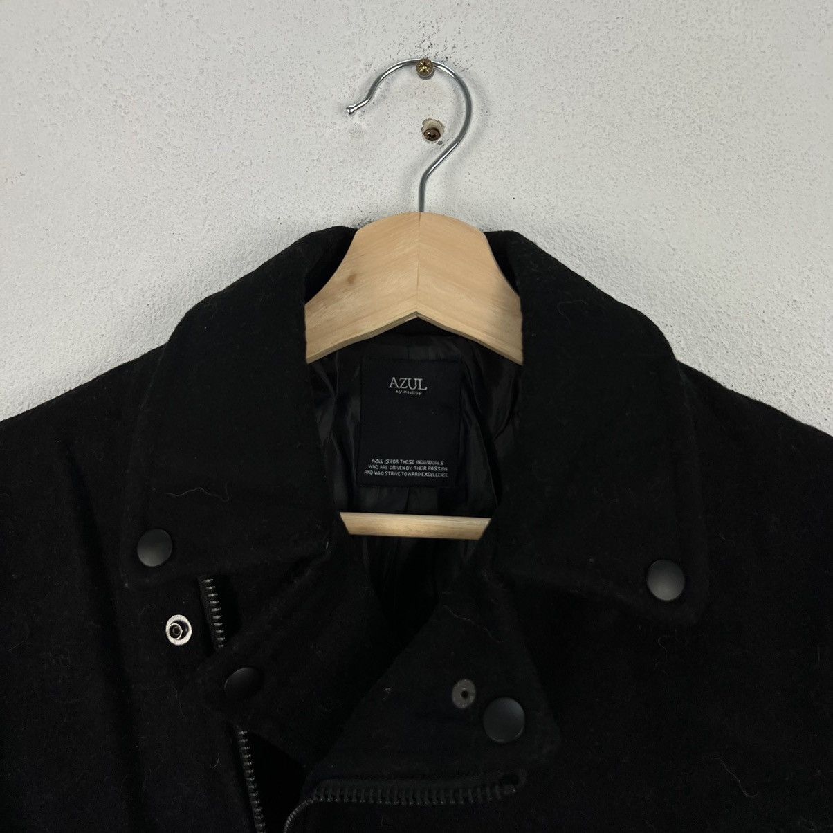 Designer × Japanese Brand VINTAGE AZUL BY MOUSSY DOUBLE BREAST BIKE PARACHUTE JACKET Size US S / EU 44-46 / 1 - 6 Thumbnail