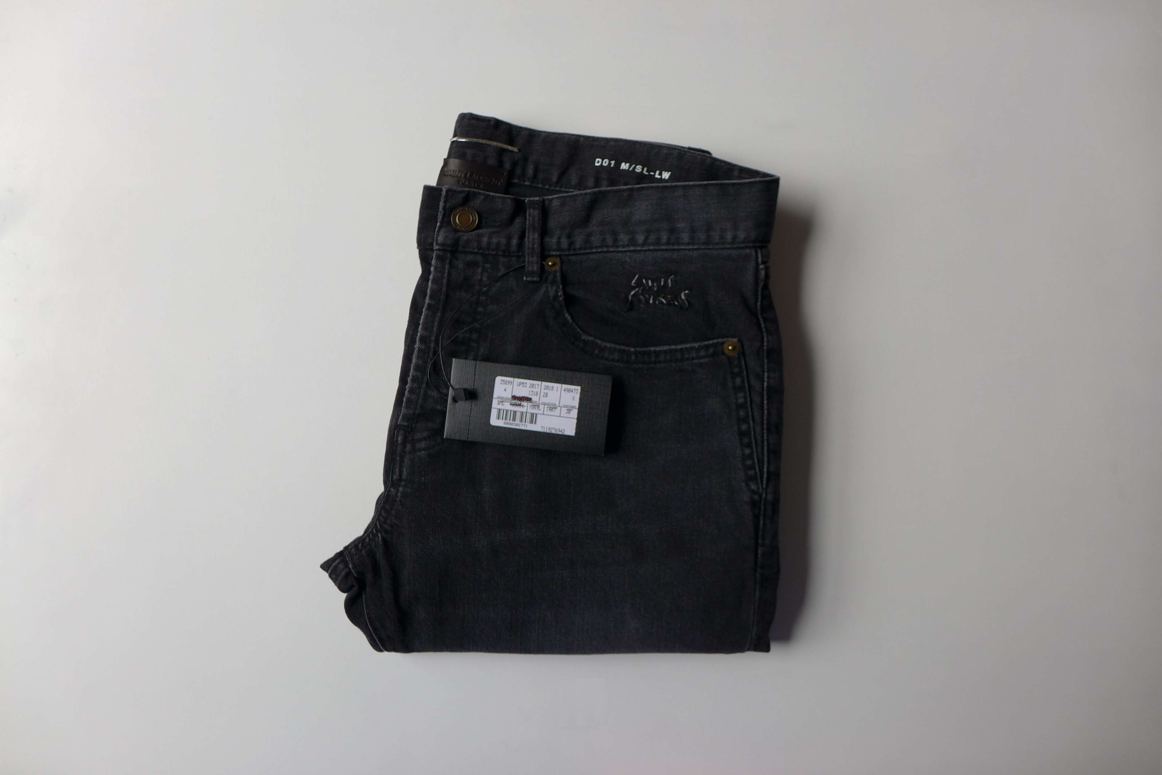 Saint Laurent Paris Saint Laurent D01 Denim Jeans - Washed Black Size US 30 / EU 46 - 8 Thumbnail