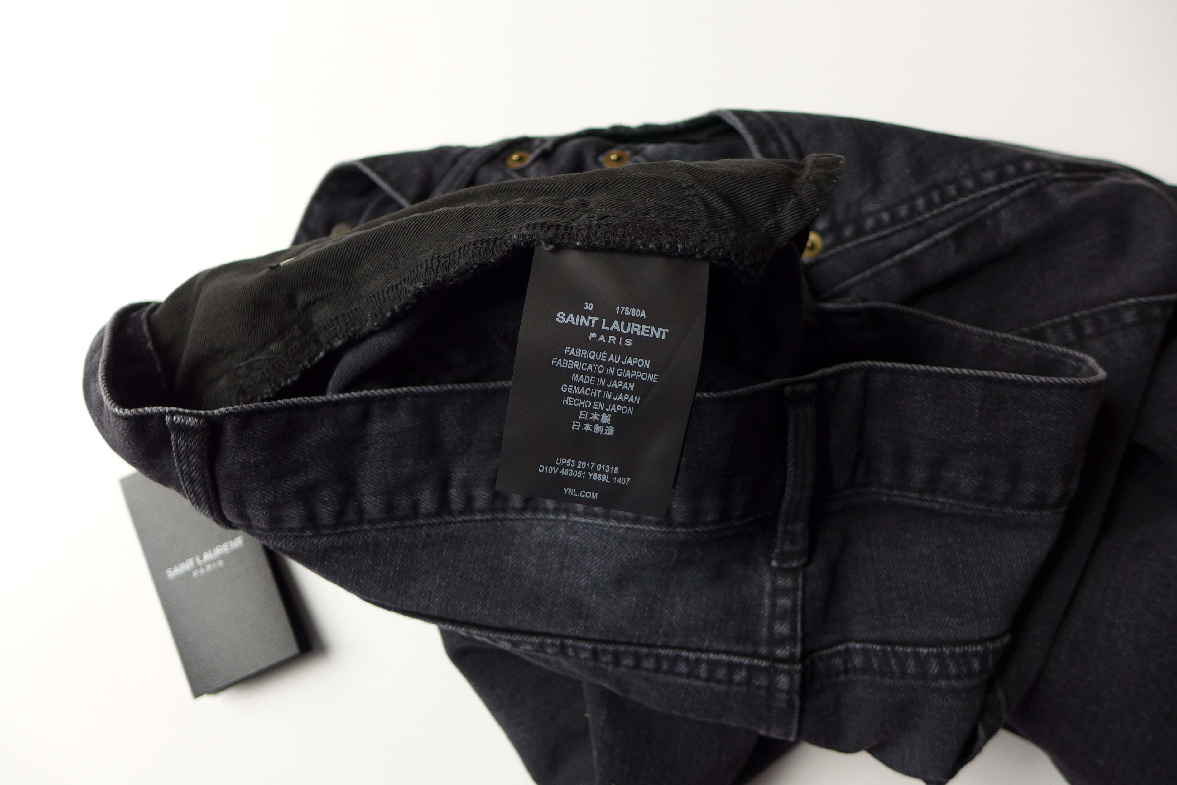 Saint Laurent Paris Saint Laurent D01 Denim Jeans - Washed Black Size US 30 / EU 46 - 10 Thumbnail