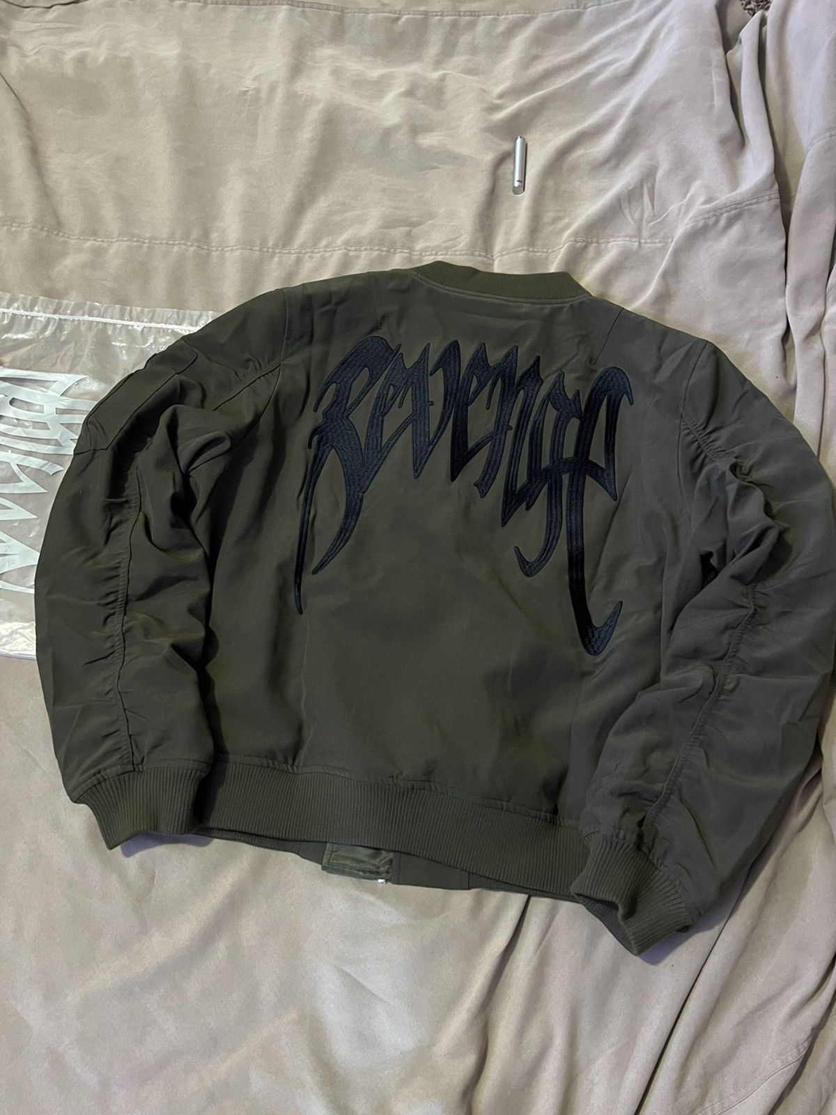 Revenge Revenge Green Navy Bomber with Embroidered Logo Size US L / EU 52-54 / 3 - 6 Thumbnail
