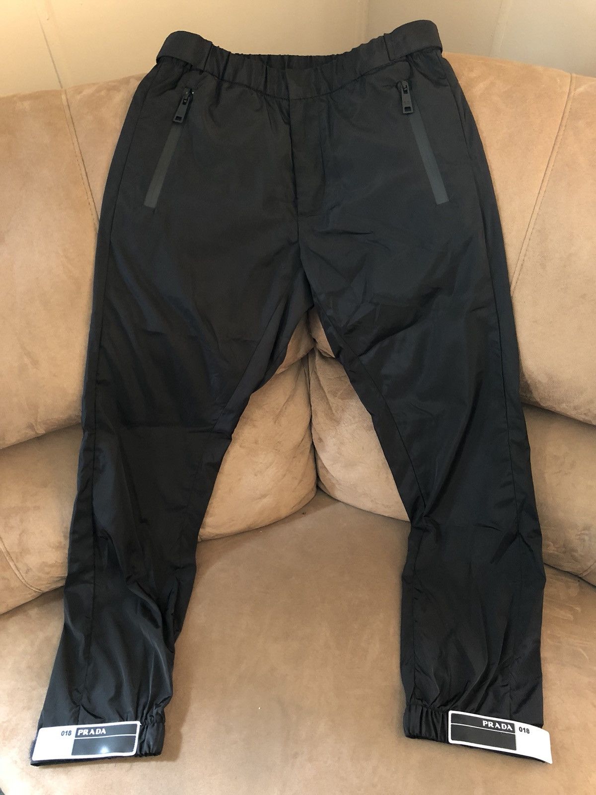 Prada gabardine track pants best sale