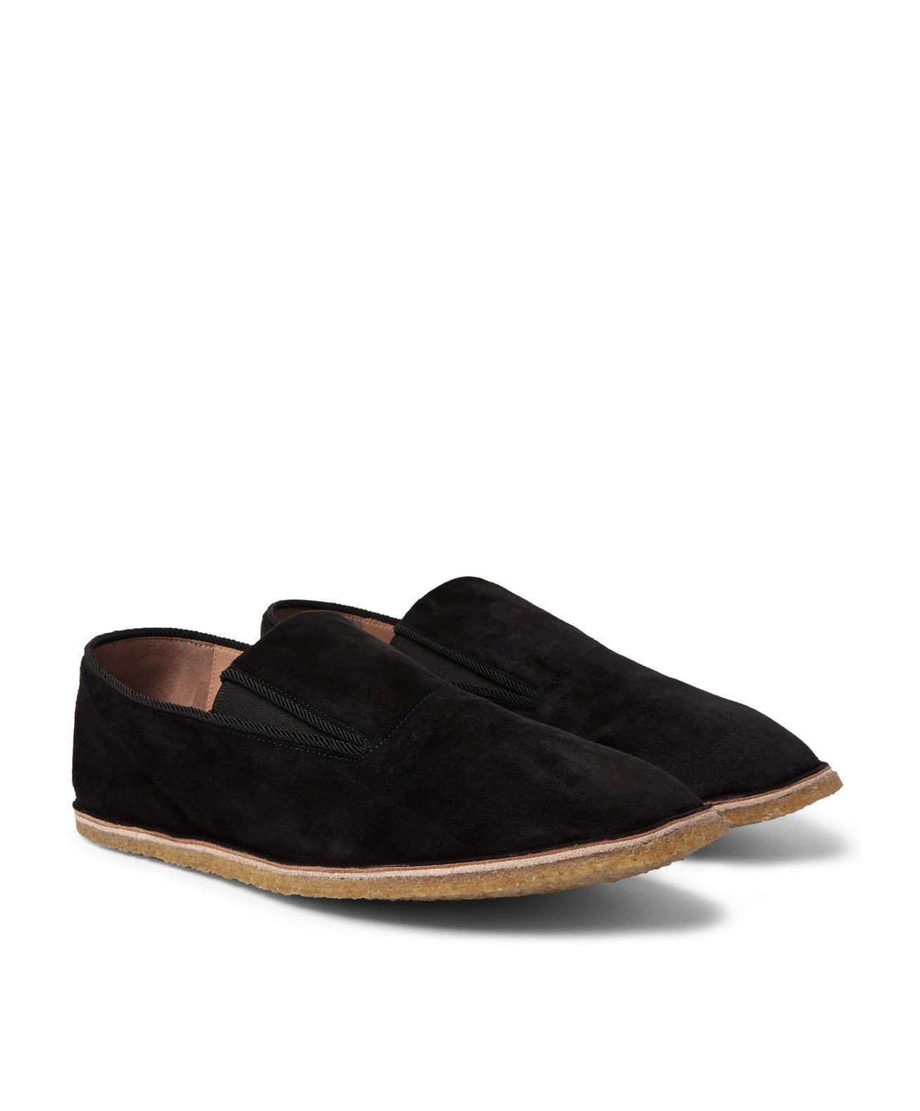 image of Dries Van Noten Espadrilles - Black Suede Shoes, Men's (Size 7)