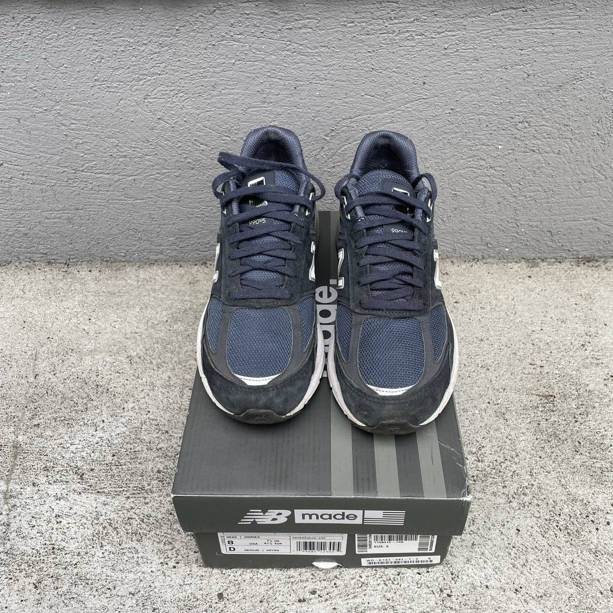 Junya Watanabe × New Balance Junya Watanabe New Balance 990v5 Sneaker Shoes Navy Size US 8.5 / EU 41-42 - 8 Thumbnail