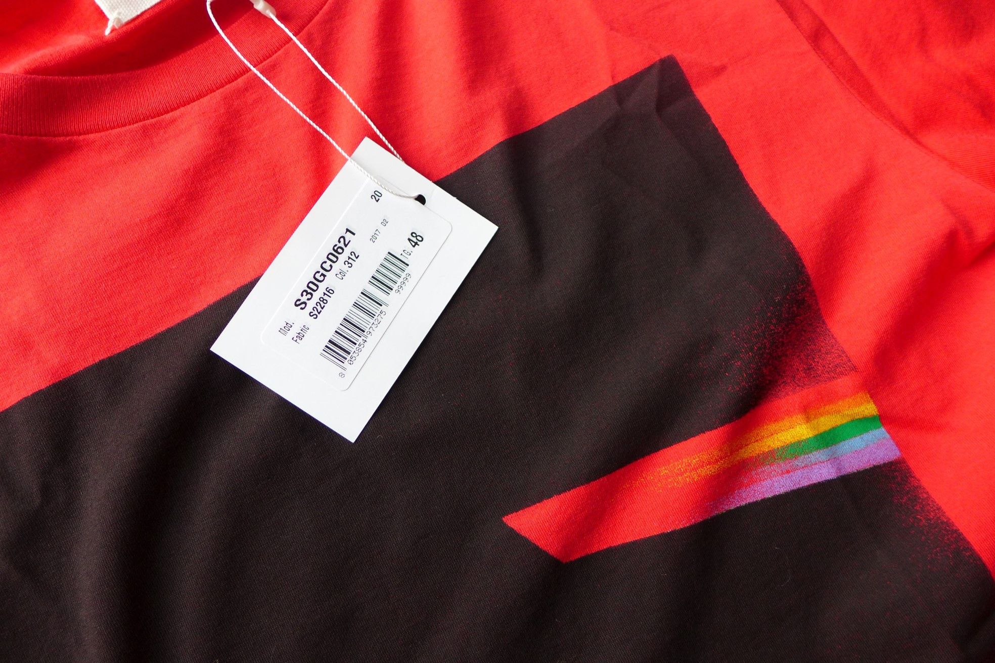Maison Margiela Margiela FW17 Red Prism Print T-shirt Size US M / EU 48-50 / 2 - 6 Thumbnail