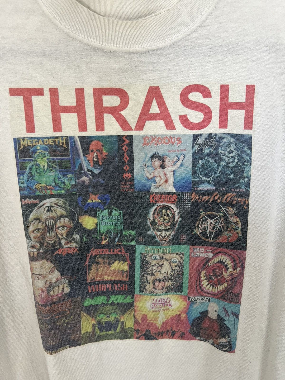 Vintage Vintage 90s Thrash or be thrashed metal shirt size XL Size US XL / EU 56 / 4 - 3 Thumbnail