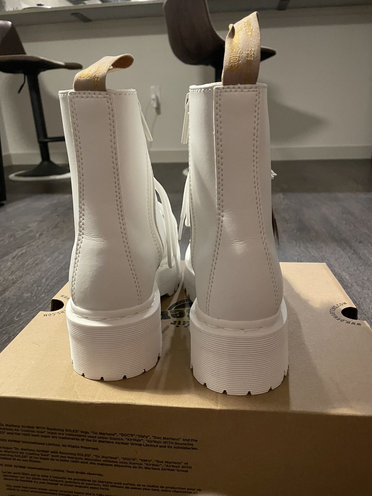 Dr. Martens DR.Martens White Jadon II Mono Boots Size US 6 / EU 39 - 4 Thumbnail