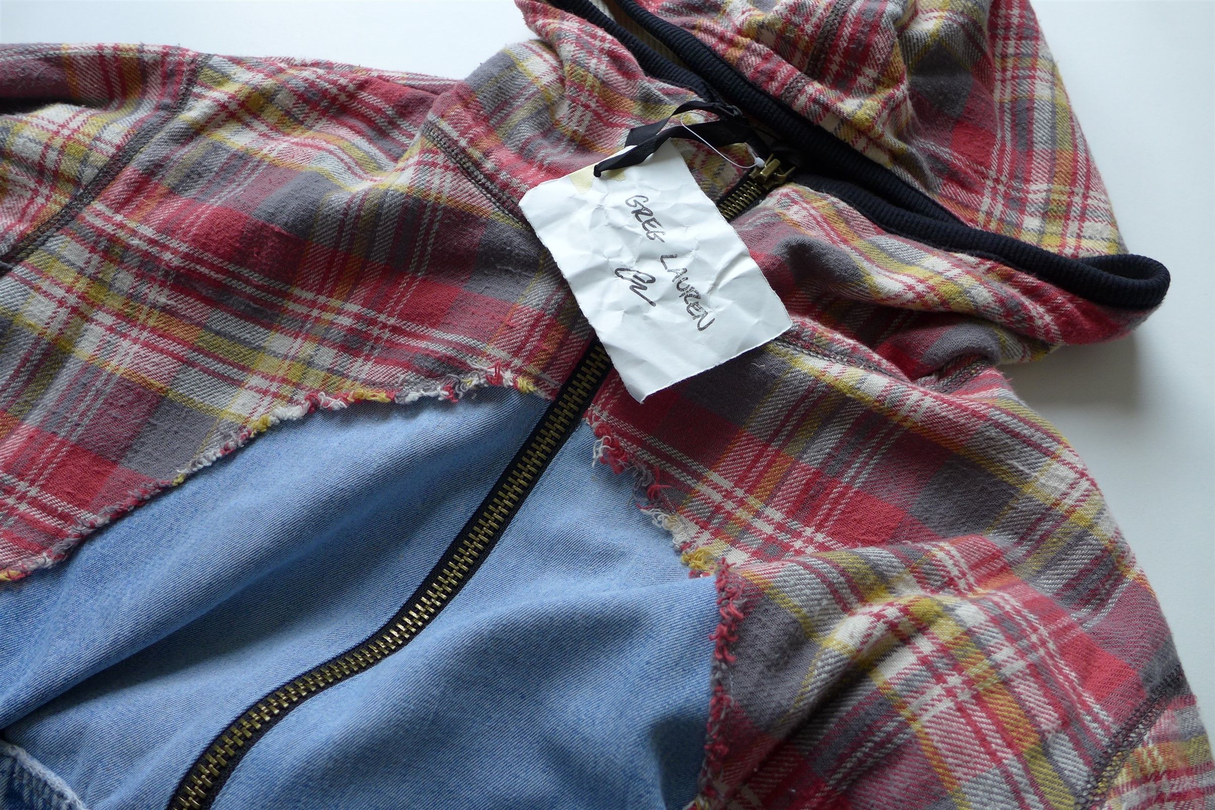Greg Lauren Greg Lauren 50/50 Hybrid Jacket - Blue Denim / Flannel Size US M / EU 48-50 / 2 - 5 Thumbnail