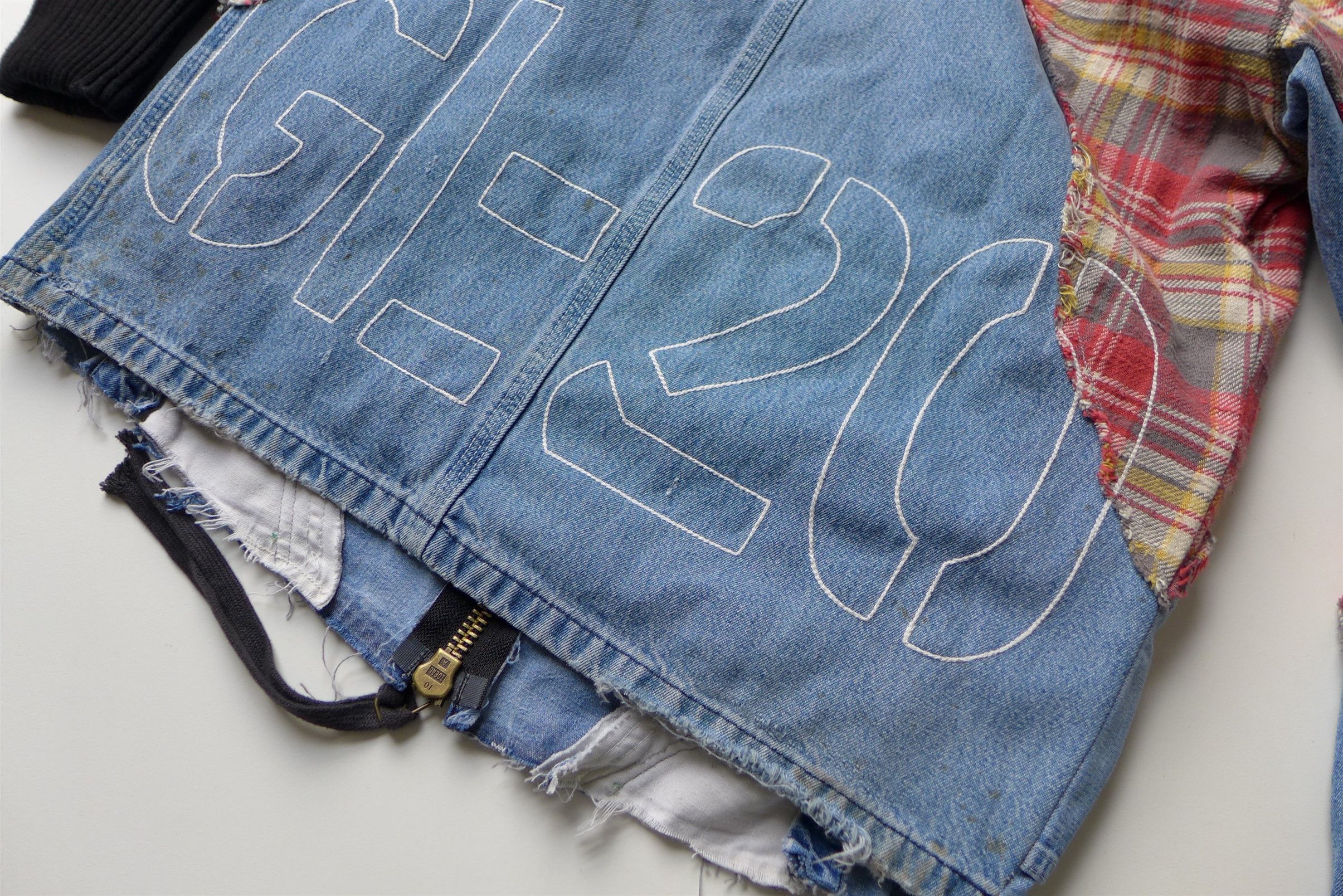 Greg Lauren Greg Lauren 50/50 Hybrid Jacket - Blue Denim / Flannel Size US M / EU 48-50 / 2 - 14 Thumbnail