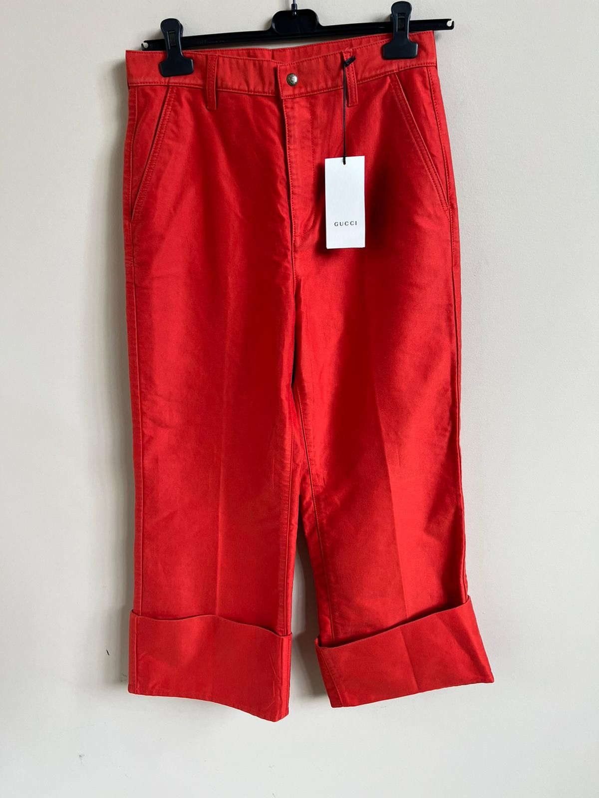 Gucci Wide Leg Trousers in Bright Red Size US 32 / EU 48 - 3 Thumbnail