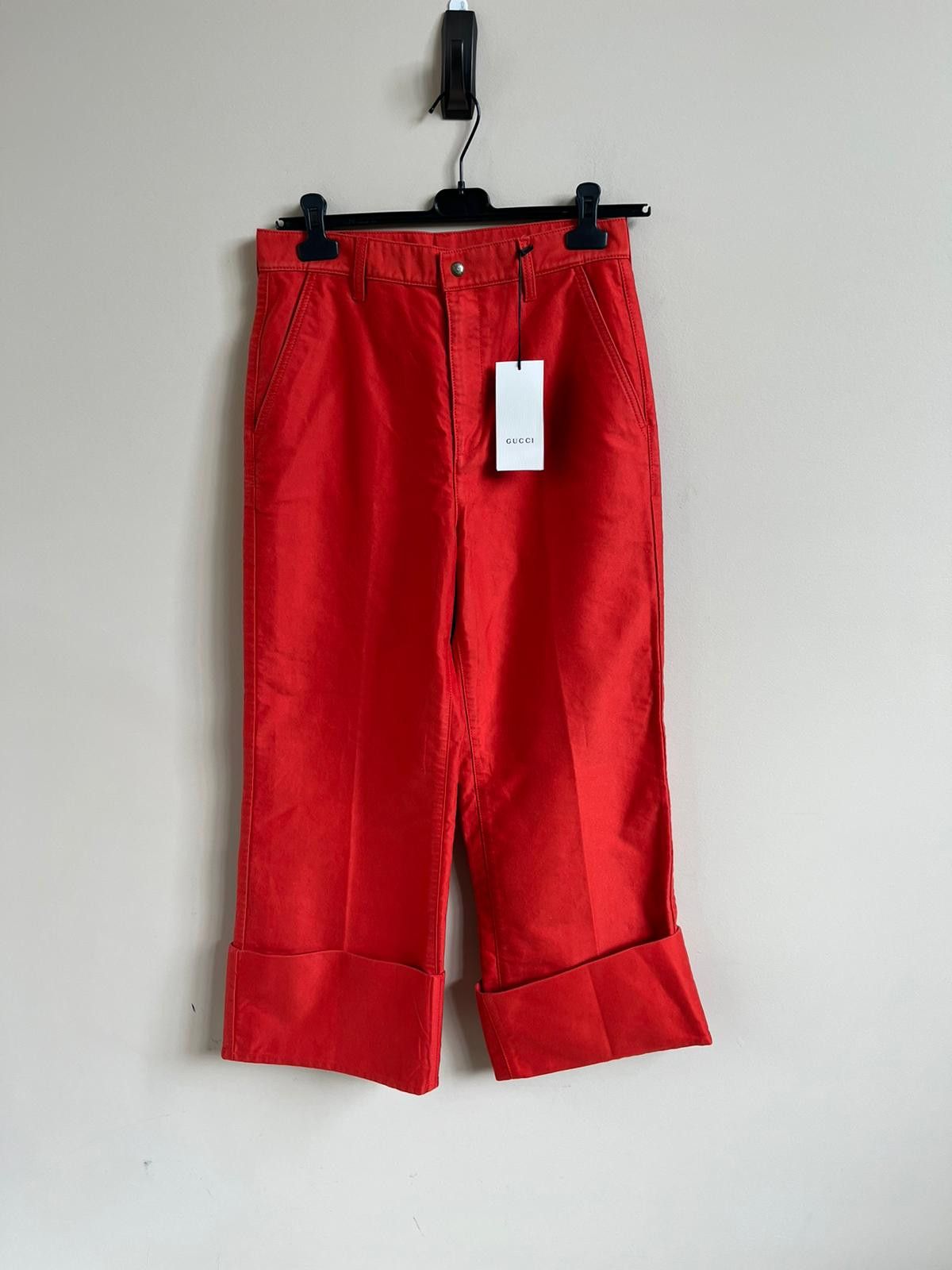 Gucci Wide Leg Trousers in Bright Red Size US 32 / EU 48 - 1 Thumbnail