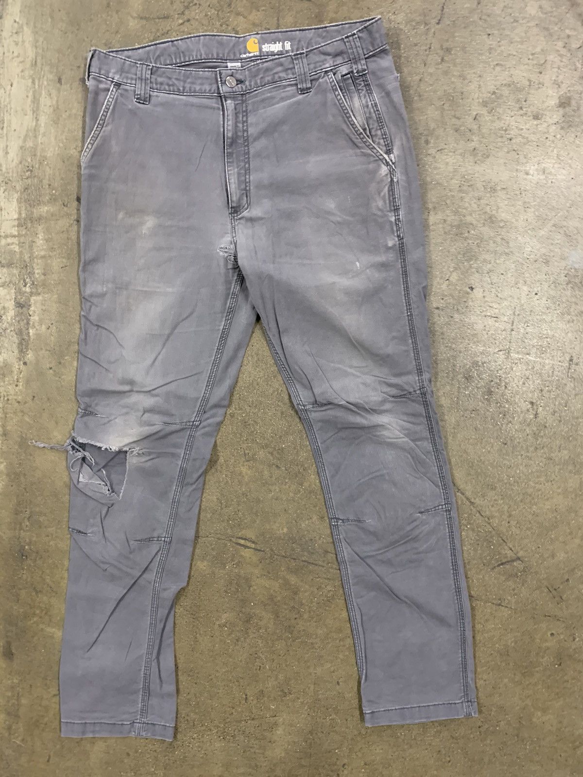 Carhartt × Vintage Vintage Carhartt Grey Work Pants 36 x 33 Grailed — free download