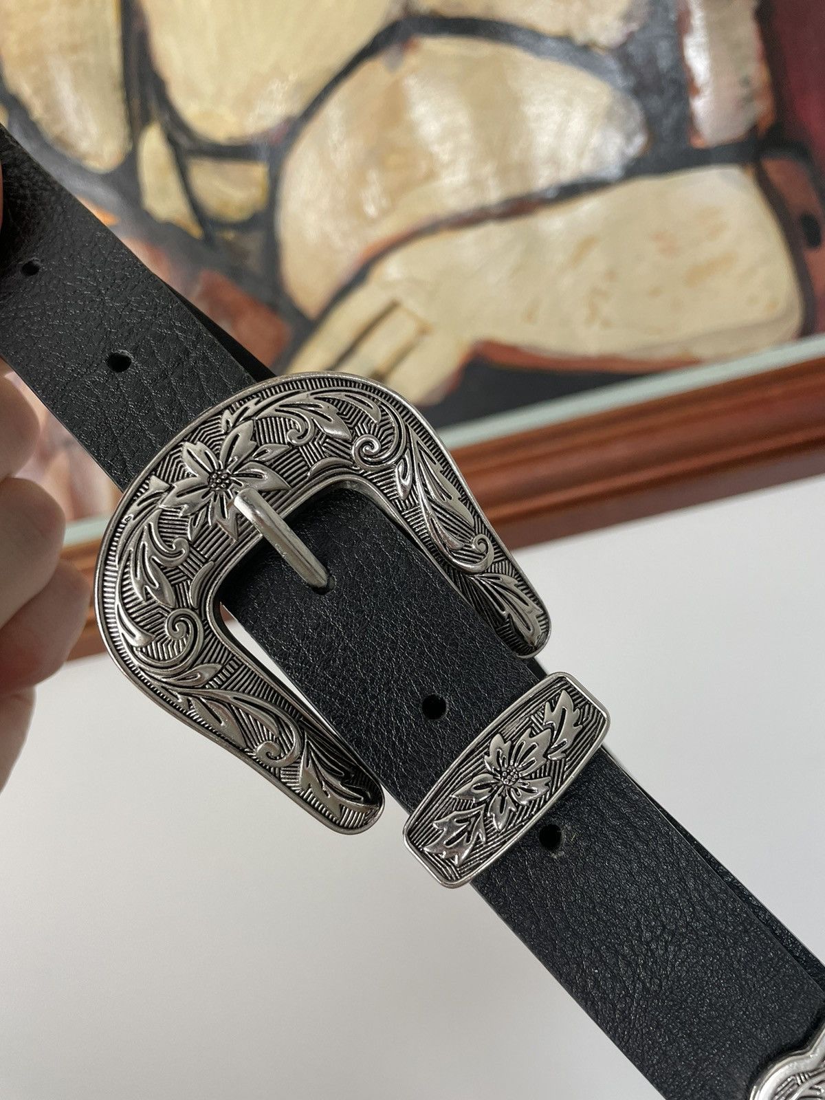 H&M vintage rhinestones black western nocona belt bb simon style Size ONE SIZE - 2 Thumbnail