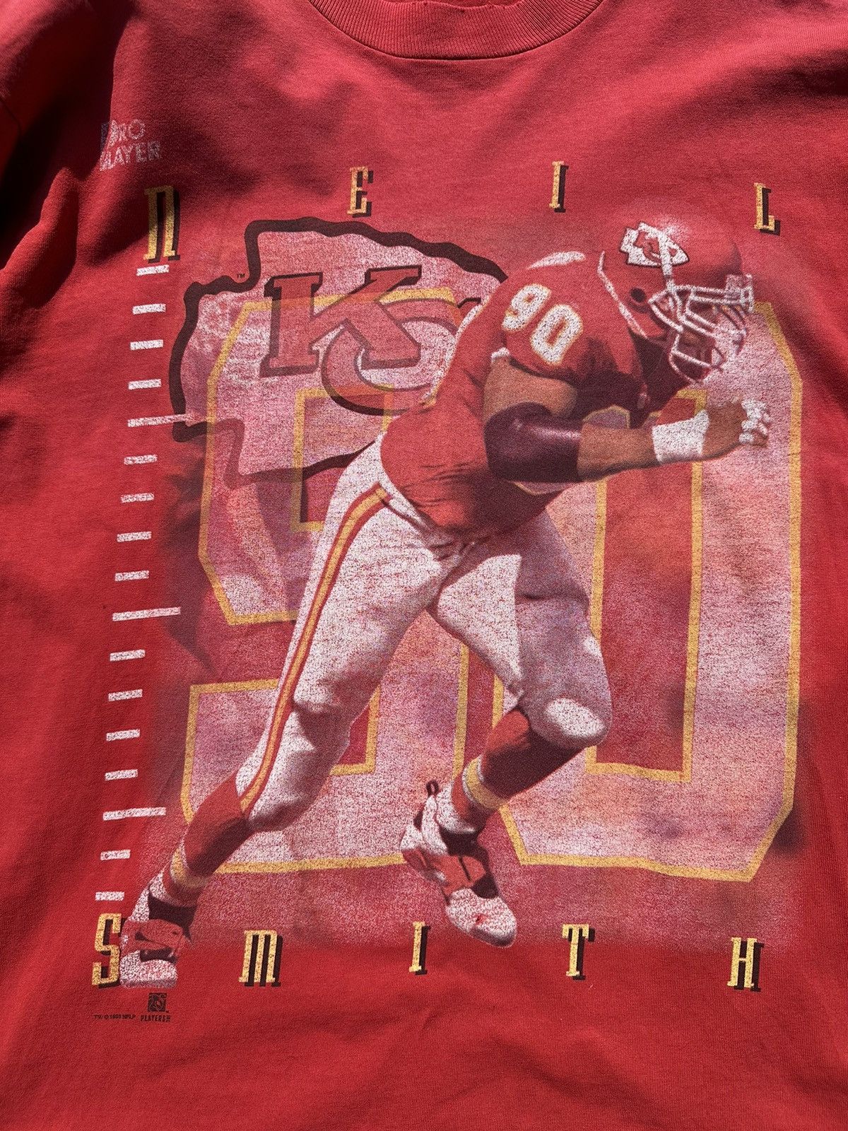 NFL × Vintage Vintage 1995 NFL Kansas City Chiefs ‘Neil Smith’ T-Shirt Size US XL / EU 56 / 4 - 5 Thumbnail