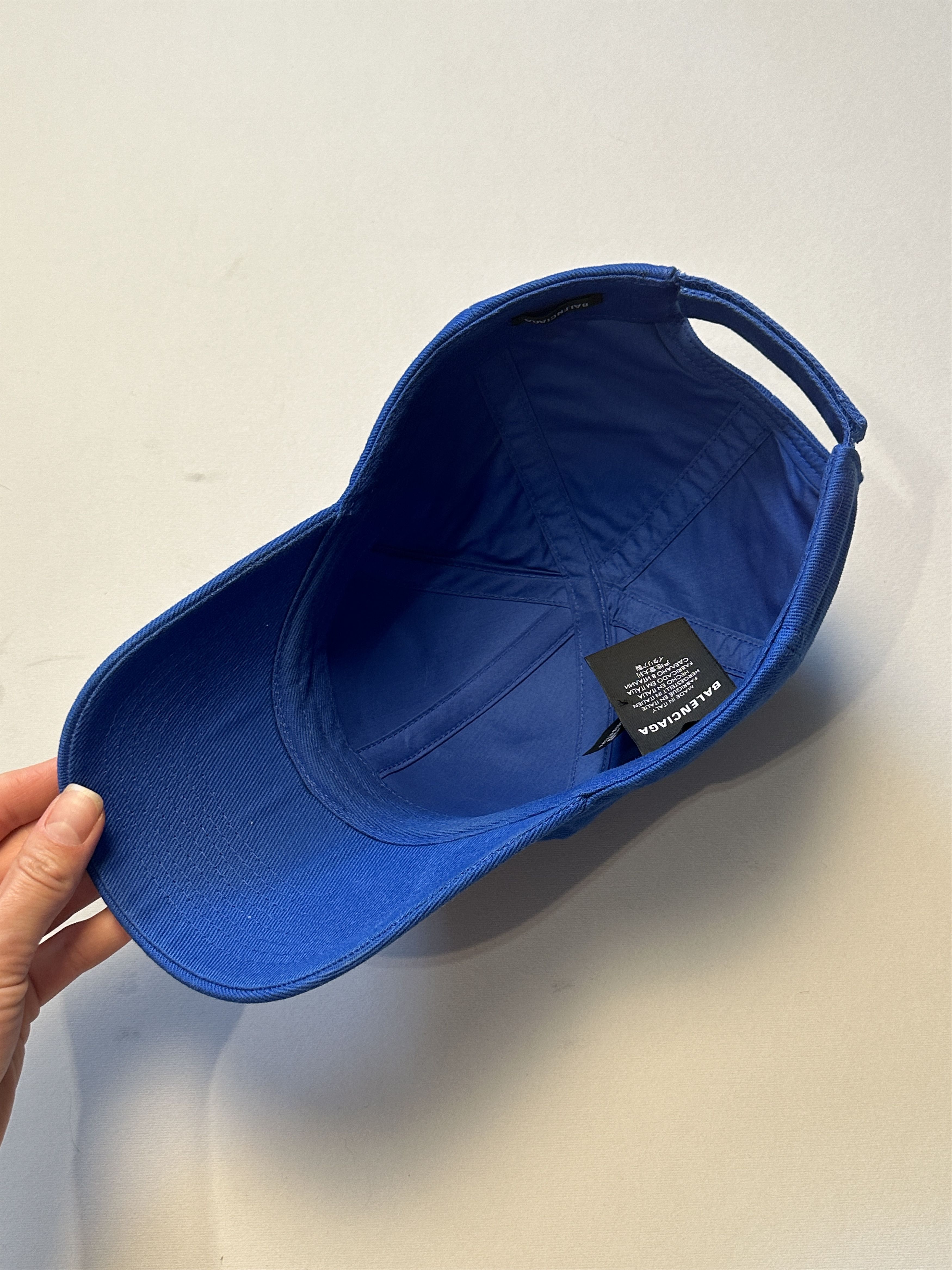 Balenciaga Balenciaga Embroidered Blue Logo Cap Size ONE SIZE - 6 Thumbnail