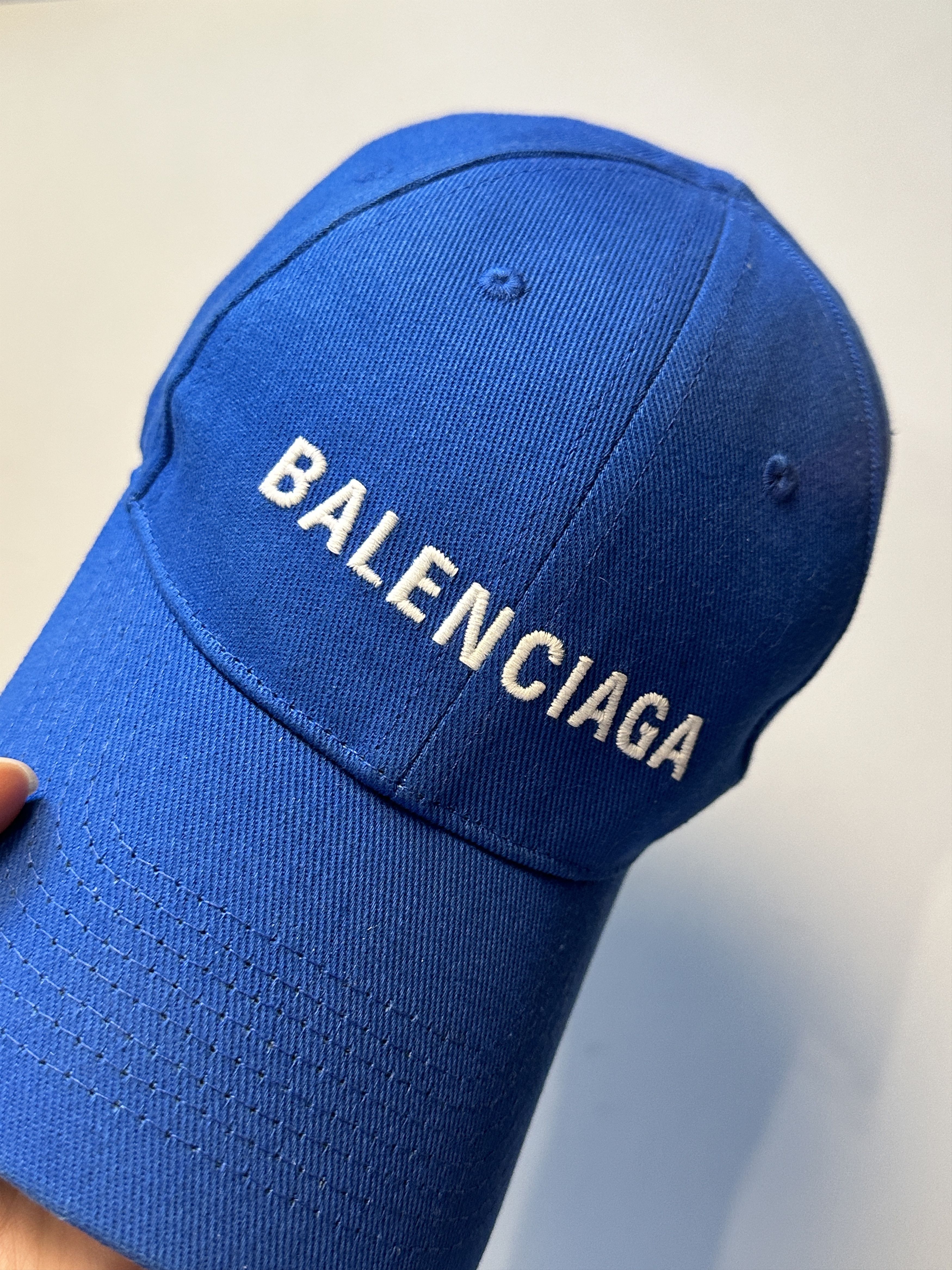 Balenciaga Balenciaga Embroidered Blue Logo Cap Size ONE SIZE - 5 Thumbnail