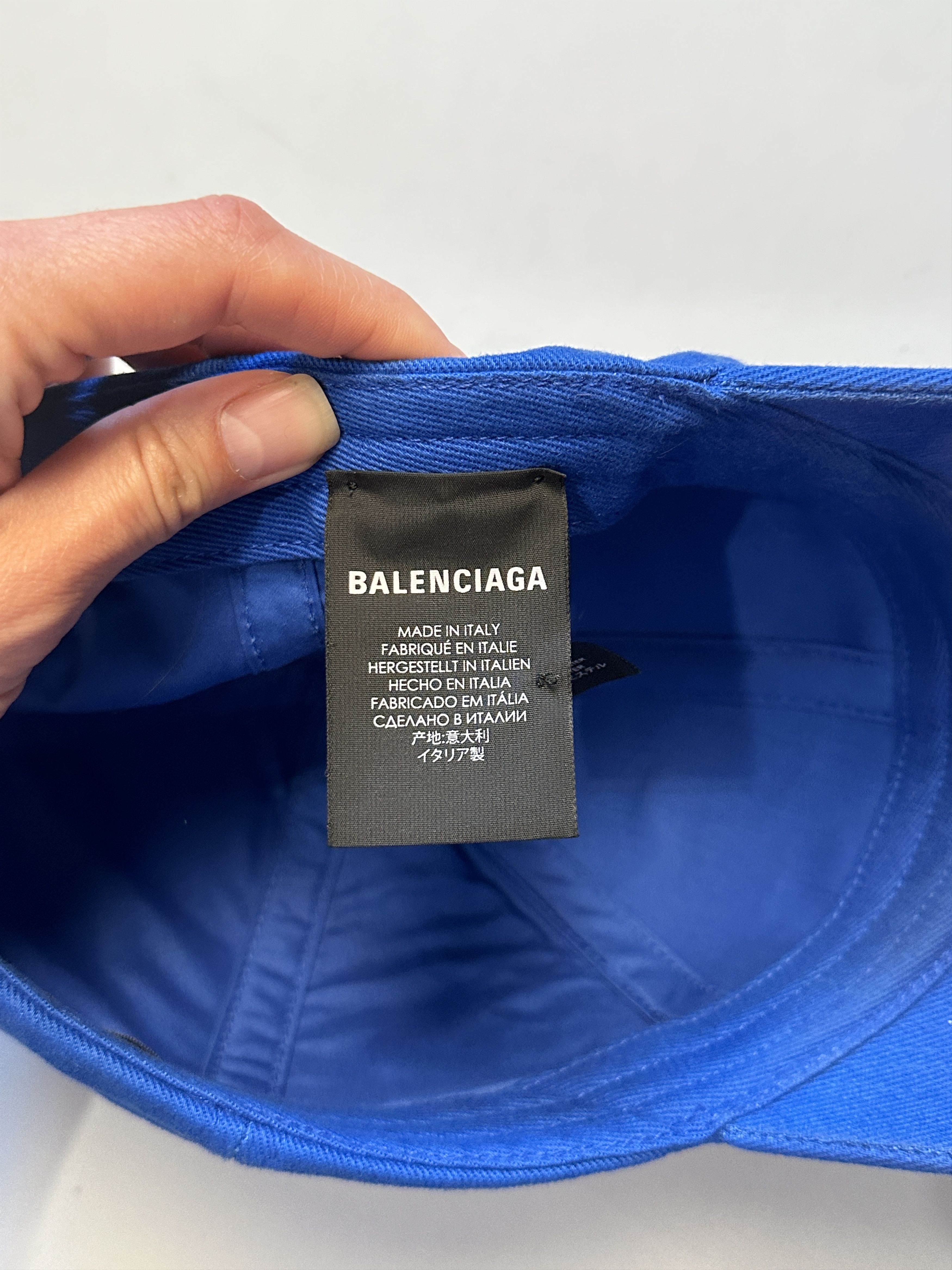Balenciaga Balenciaga Embroidered Blue Logo Cap Size ONE SIZE - 7 Thumbnail