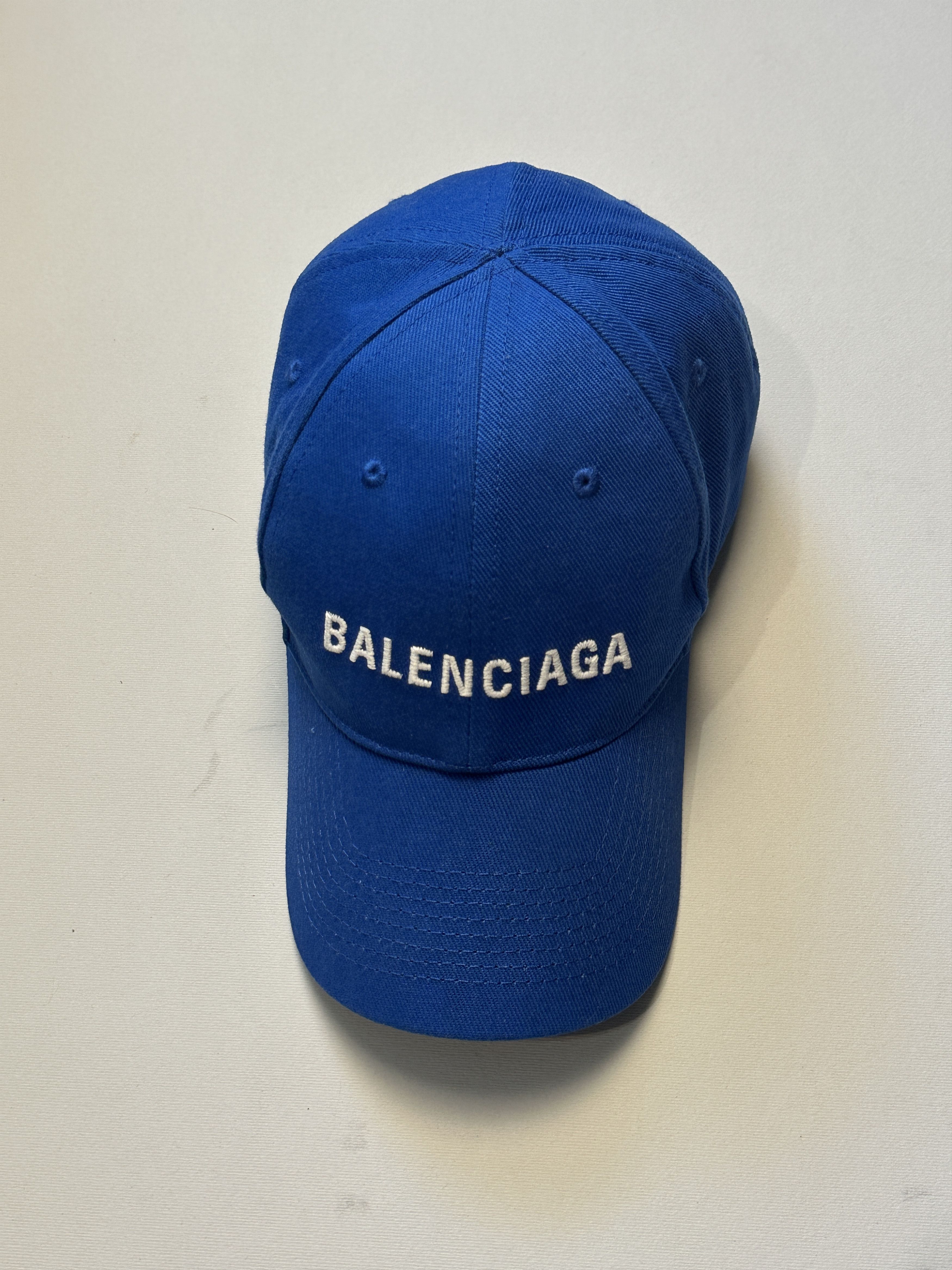 Balenciaga Balenciaga Embroidered Blue Logo Cap Size ONE SIZE - 1 Thumbnail