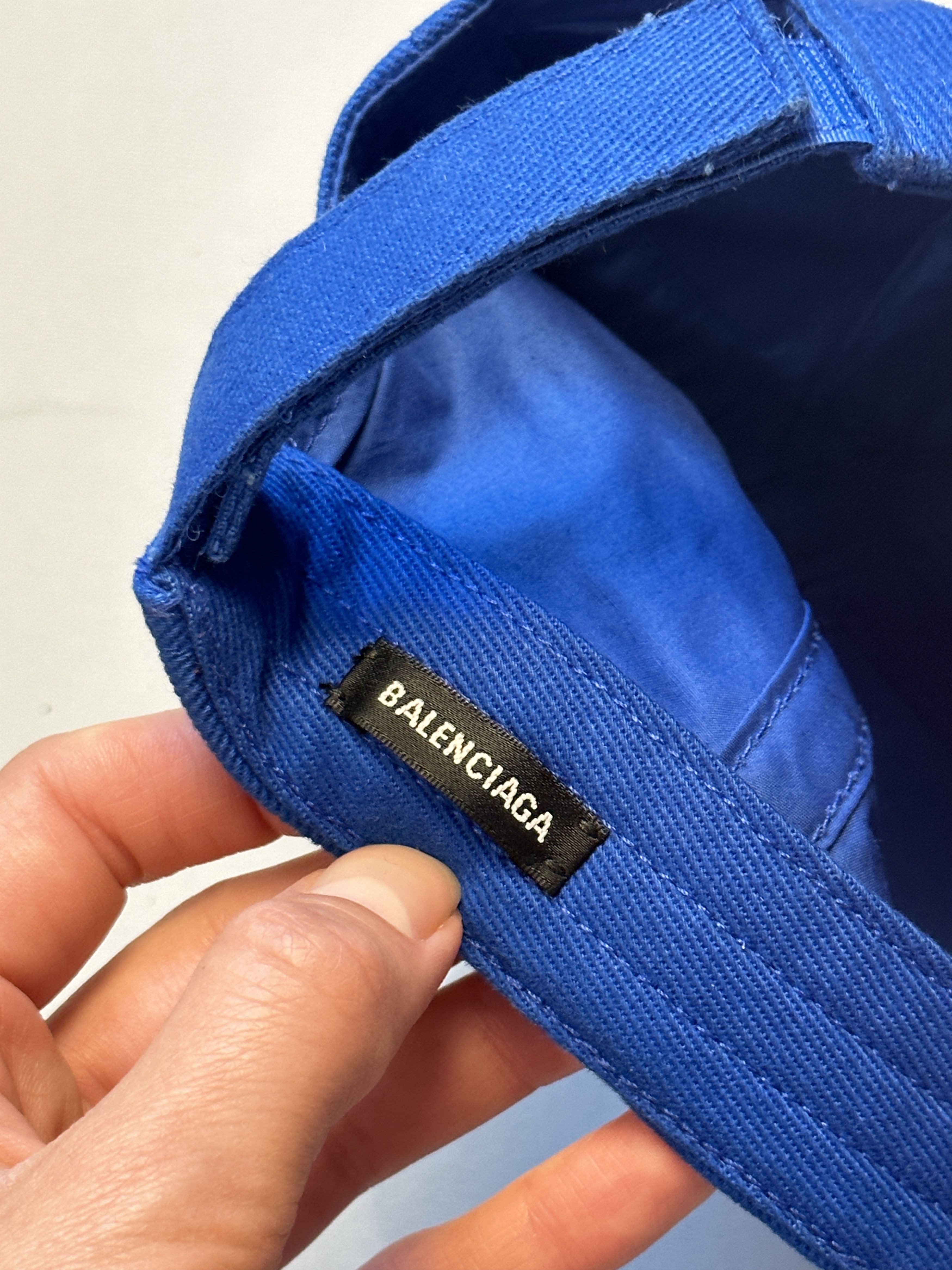 Balenciaga Balenciaga Embroidered Blue Logo Cap Size ONE SIZE - 12 Thumbnail