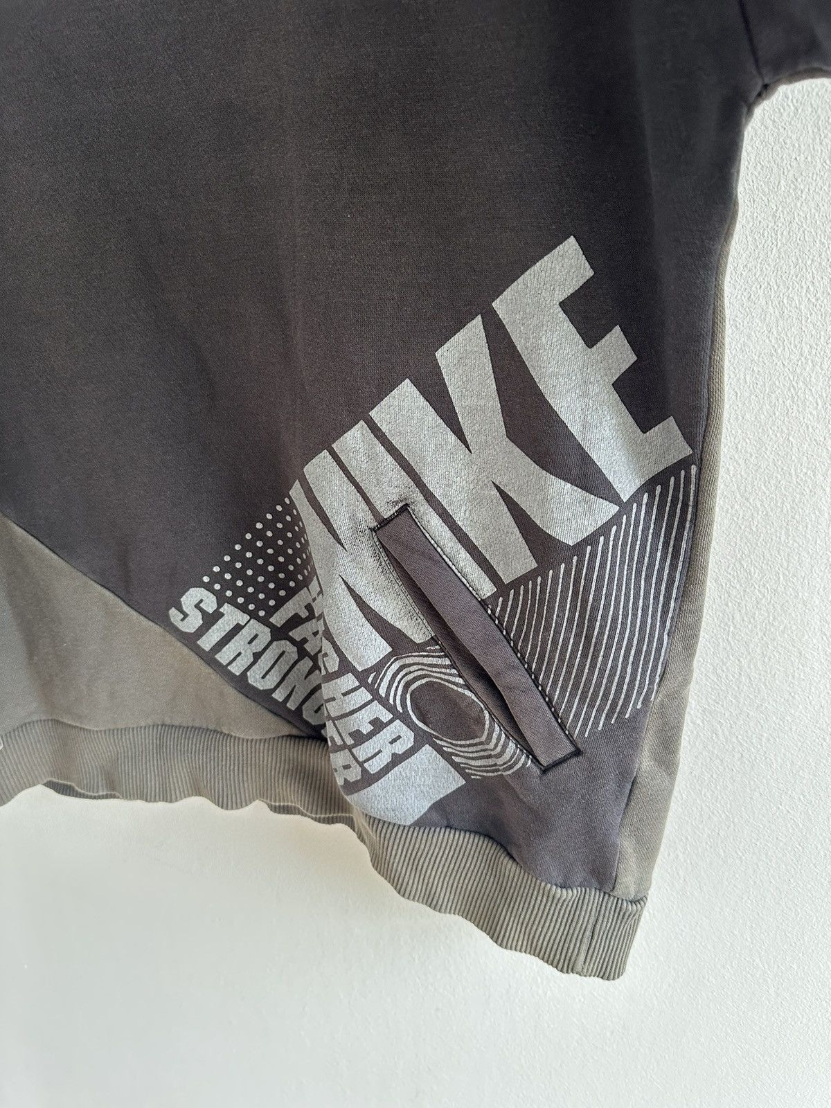 Nike × Vintage Vintage y2k Nike Faded and Washed Grey Hoodie Swoosh Size US S / EU 44-46 / 1 - 4 Thumbnail