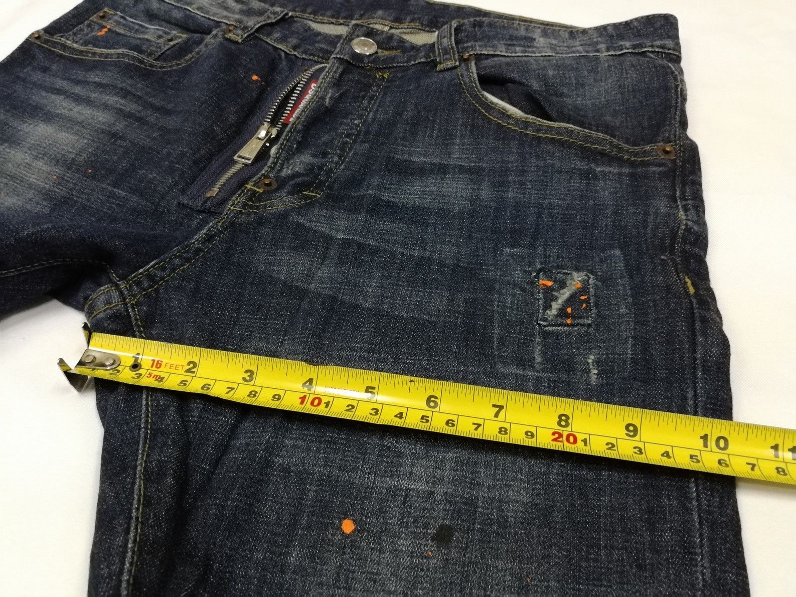 Dsquared2 Rare DSQUARED2 BUSTED Denim Jeans Raw Paint Design Size US 30 / EU 46 - 8 Thumbnail