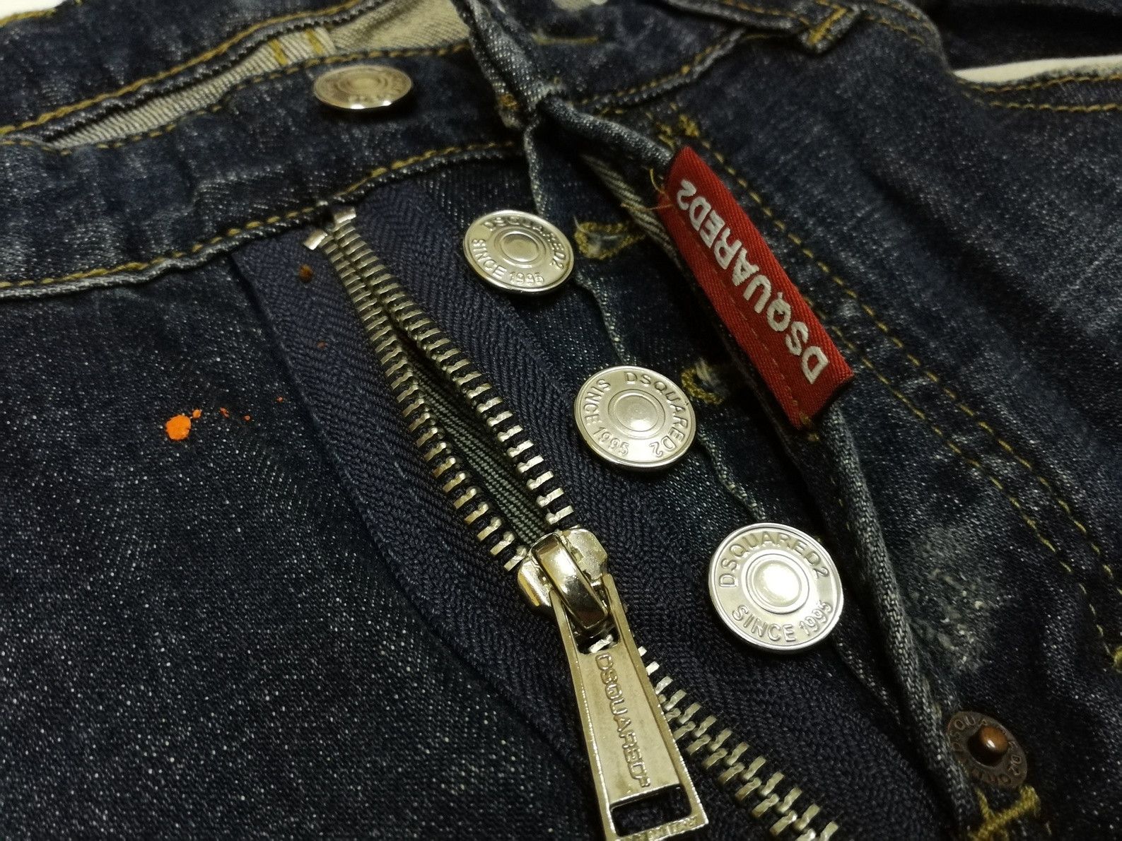 Dsquared2 Rare DSQUARED2 BUSTED Denim Jeans Raw Paint Design Size US 30 / EU 46 - 5 Thumbnail