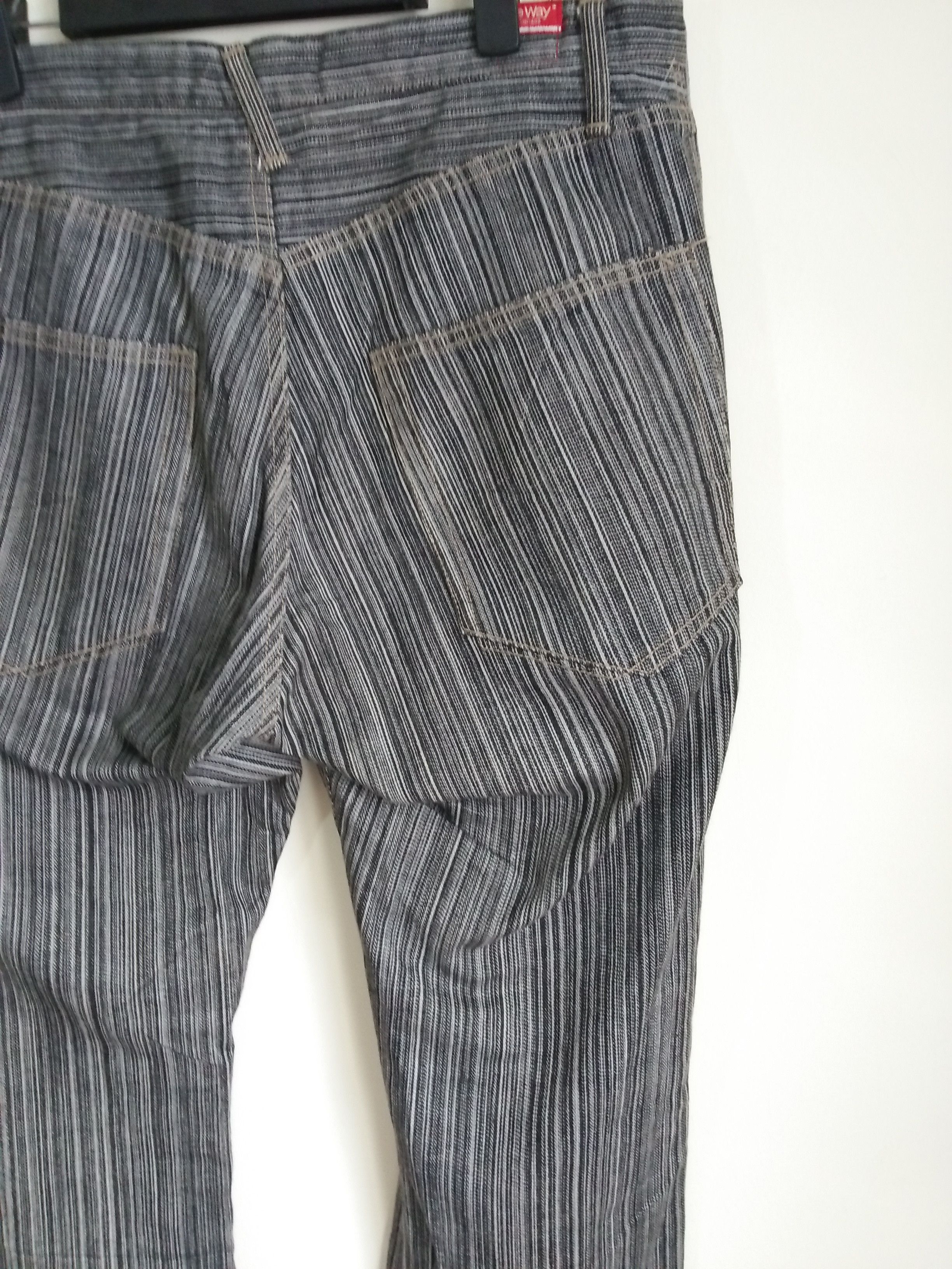 If Six Was Nine Japanese Brand BLUE WAY Striped Denim Trouser Pant Size US 32 / EU 48 - 10 Thumbnail
