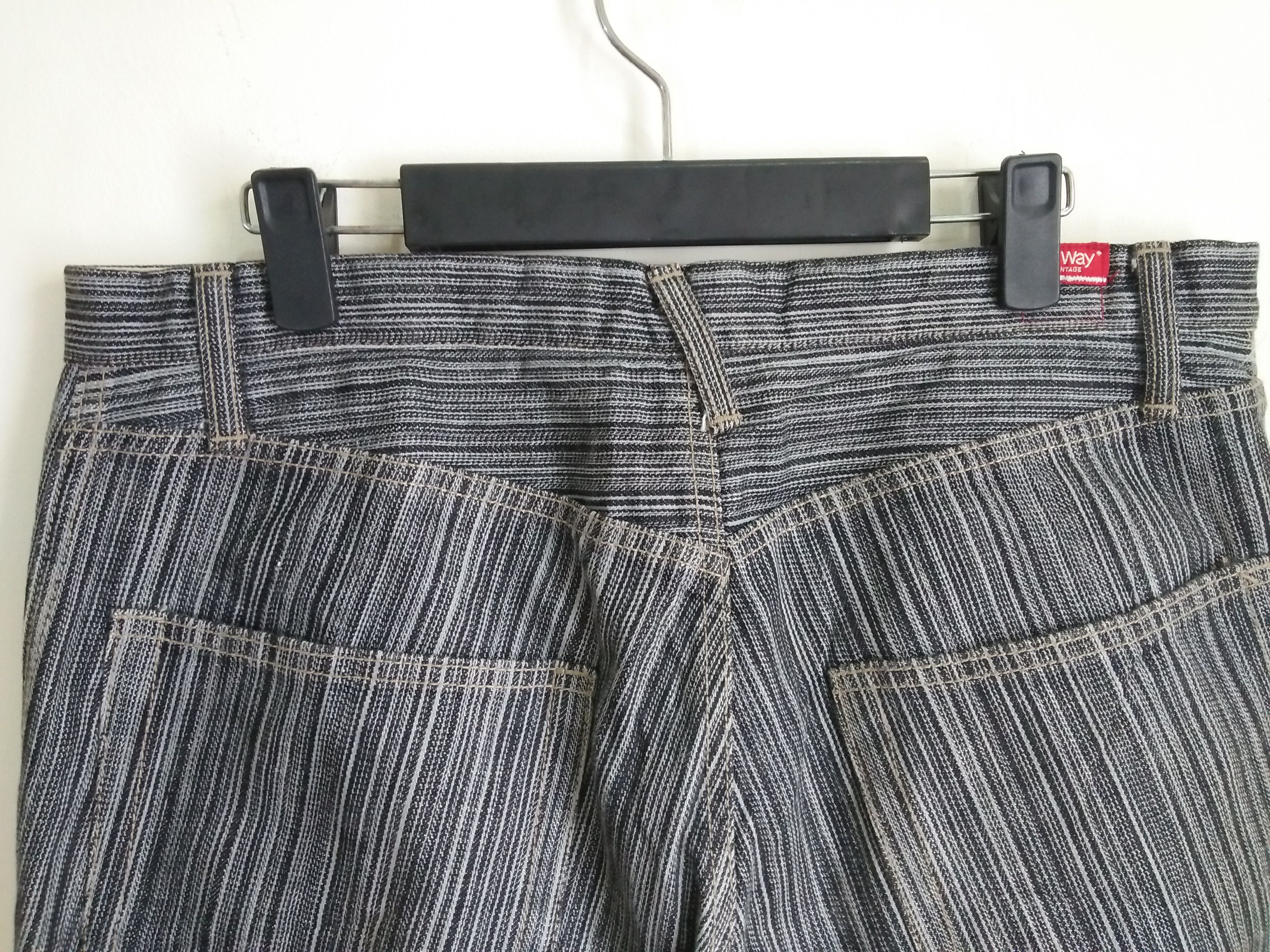 If Six Was Nine Japanese Brand BLUE WAY Striped Denim Trouser Pant Size US 32 / EU 48 - 8 Thumbnail