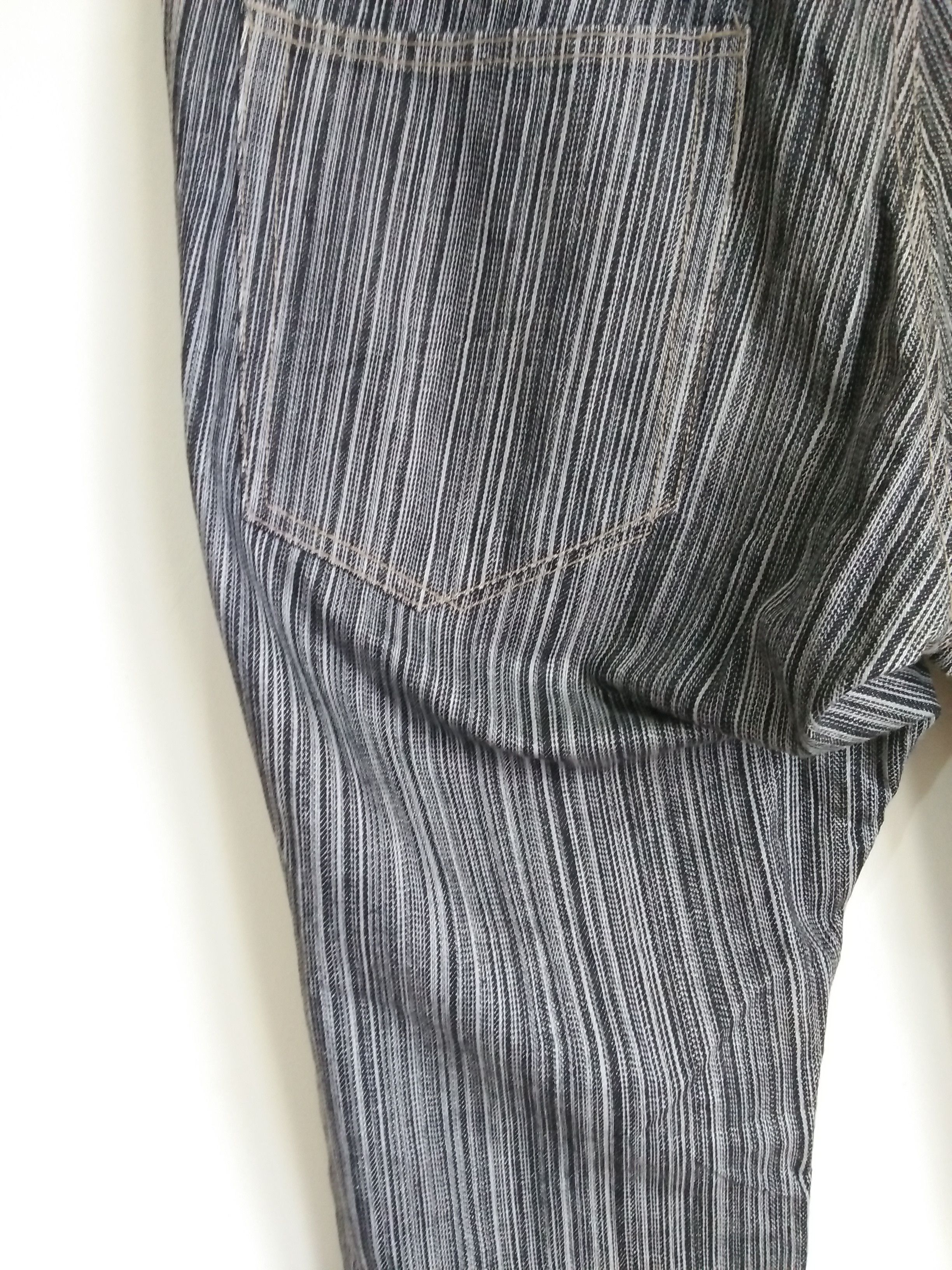If Six Was Nine Japanese Brand BLUE WAY Striped Denim Trouser Pant Size US 32 / EU 48 - 14 Thumbnail