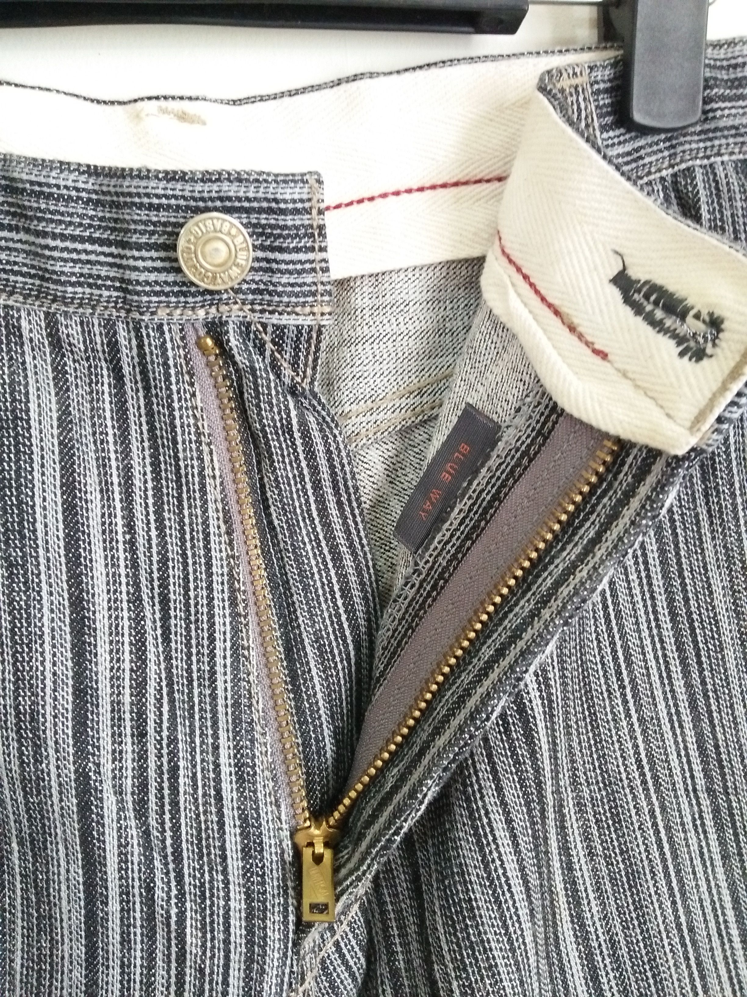 If Six Was Nine Japanese Brand BLUE WAY Striped Denim Trouser Pant Size US 32 / EU 48 - 16 Thumbnail