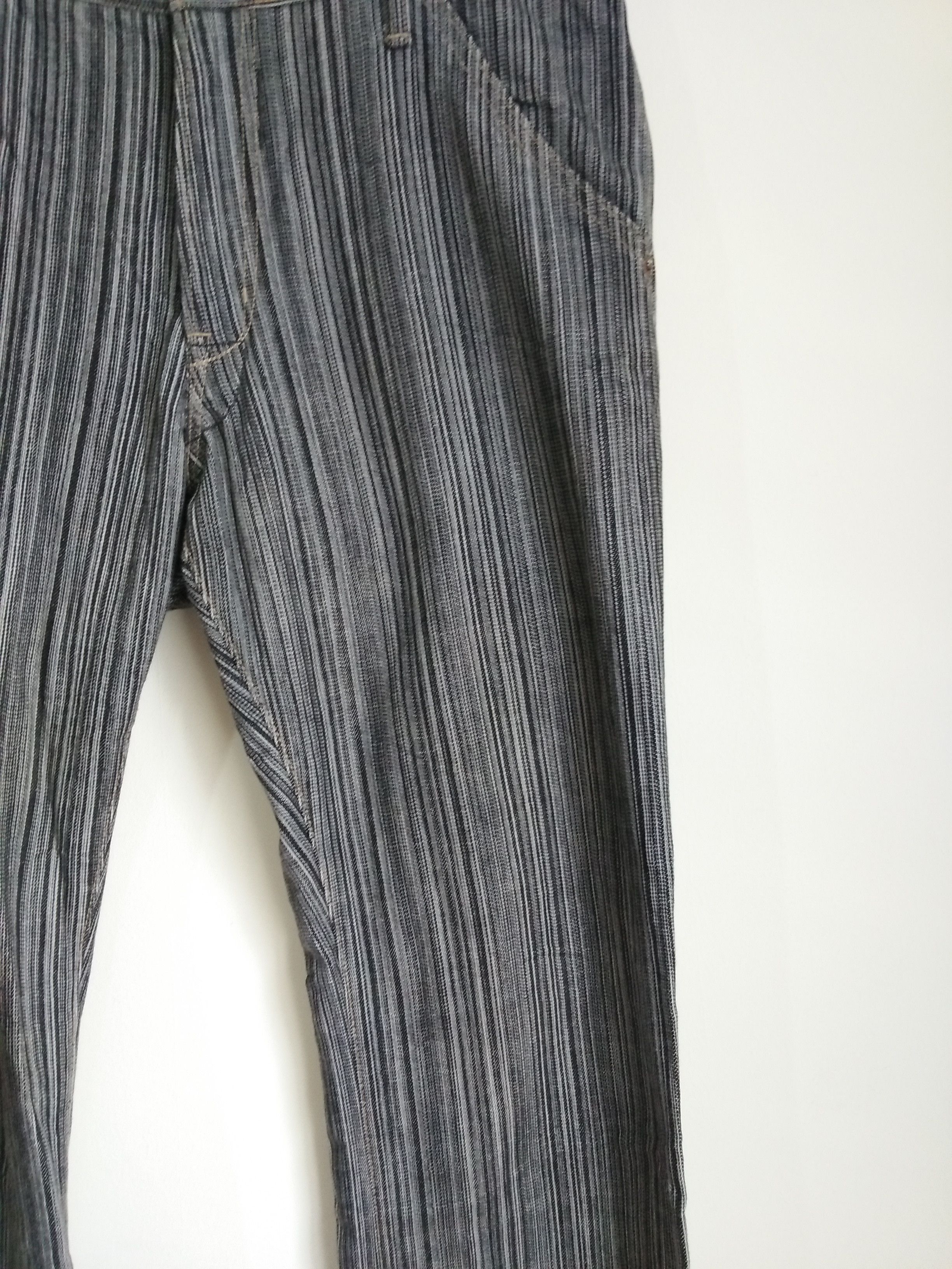 If Six Was Nine Japanese Brand BLUE WAY Striped Denim Trouser Pant Size US 32 / EU 48 - 4 Thumbnail