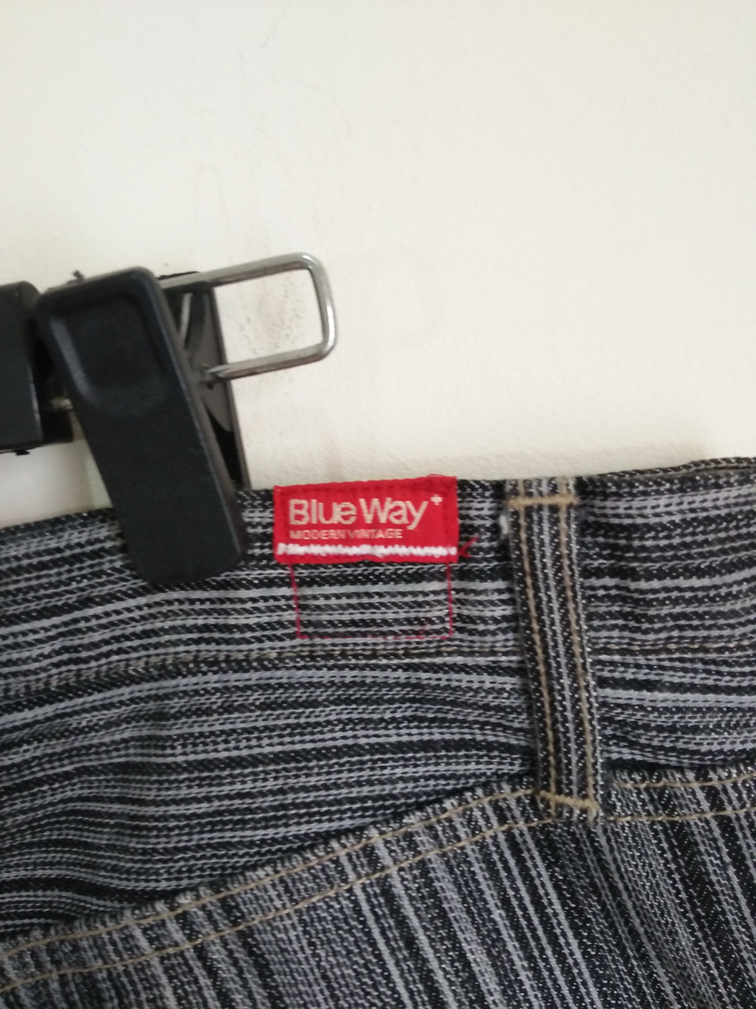 If Six Was Nine Japanese Brand BLUE WAY Striped Denim Trouser Pant Size US 32 / EU 48 - 15 Thumbnail