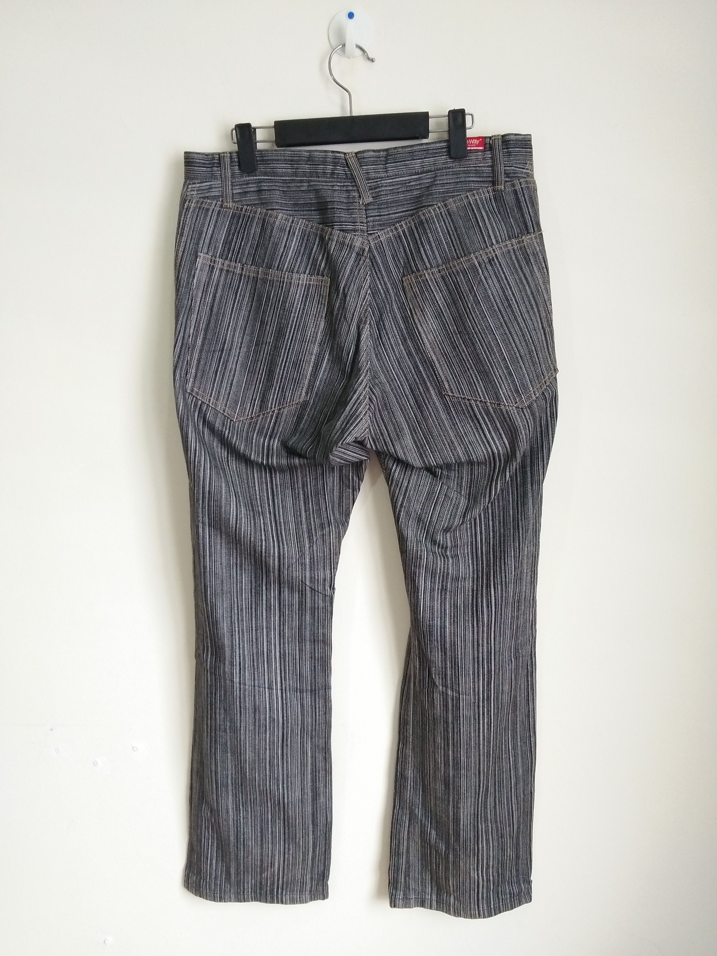 If Six Was Nine Japanese Brand BLUE WAY Striped Denim Trouser Pant Size US 32 / EU 48 - 9 Thumbnail
