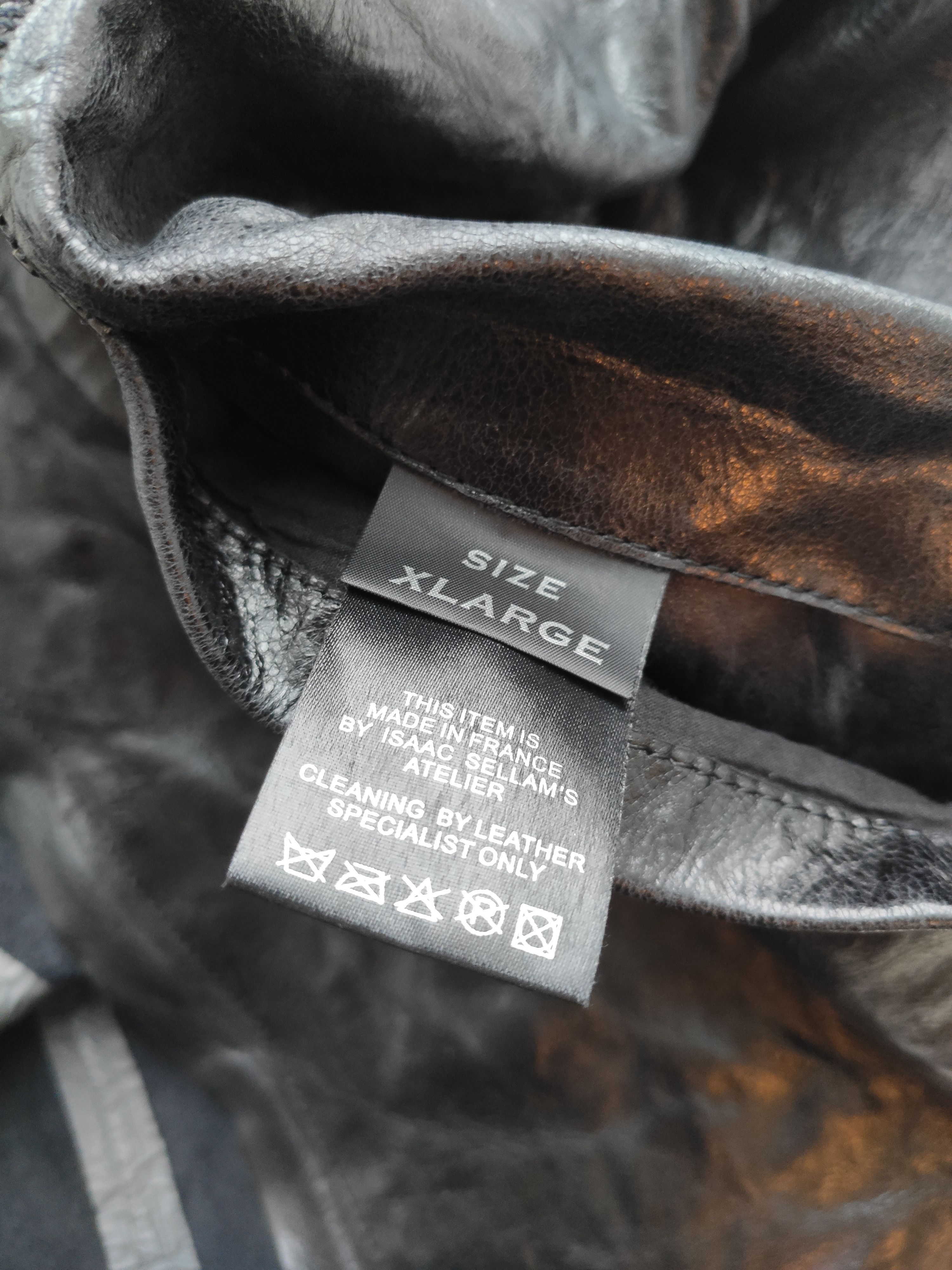 Isaac Sellam Reflective High-neck Asymmetric Leather Jacket