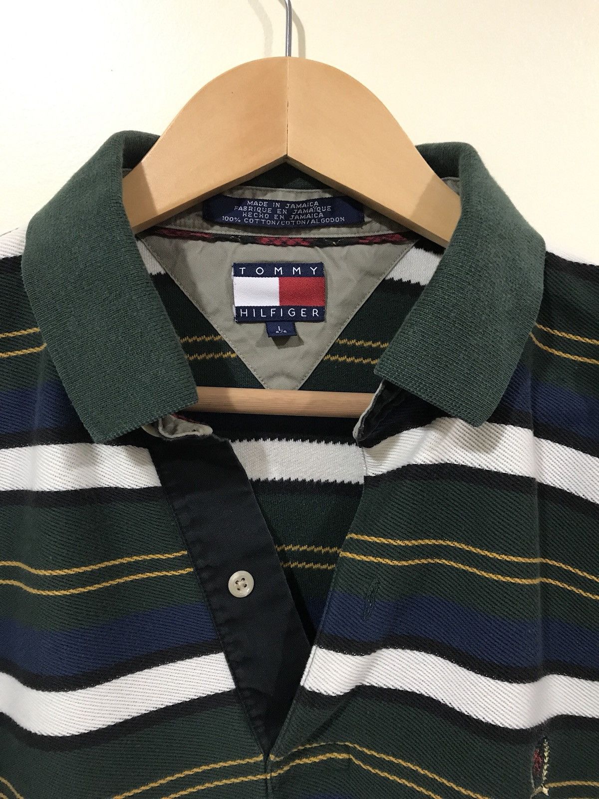 Tommy Hilfiger × Vintage Tommy Hilfiger Vintage Longsleeve Polo 90’s Crest Logo Size US L / EU 52-54 / 3 - 4 Thumbnail